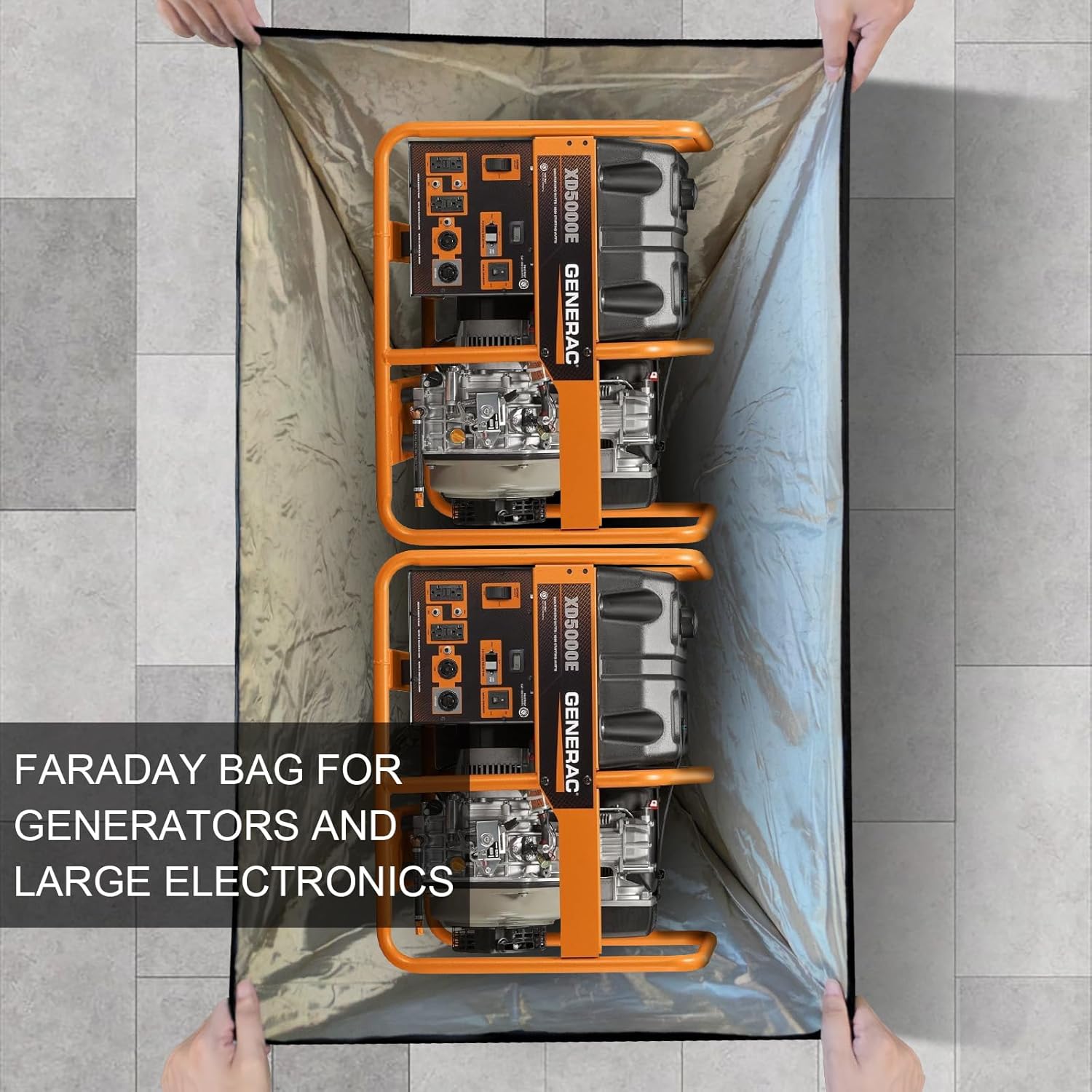 JXE JXO Faraday Bags for Generators and Large Electronics, Extra-Large Military-Grade Faraday Bag for Digital Forensics, Protect Electronics from Damage, Privacy Security, Anti-Hacking, Anti-Spying