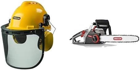Oregon CS1500 18-inch Electric Chainsaw & Safety Helmet with Visor Combo Set Bundle
