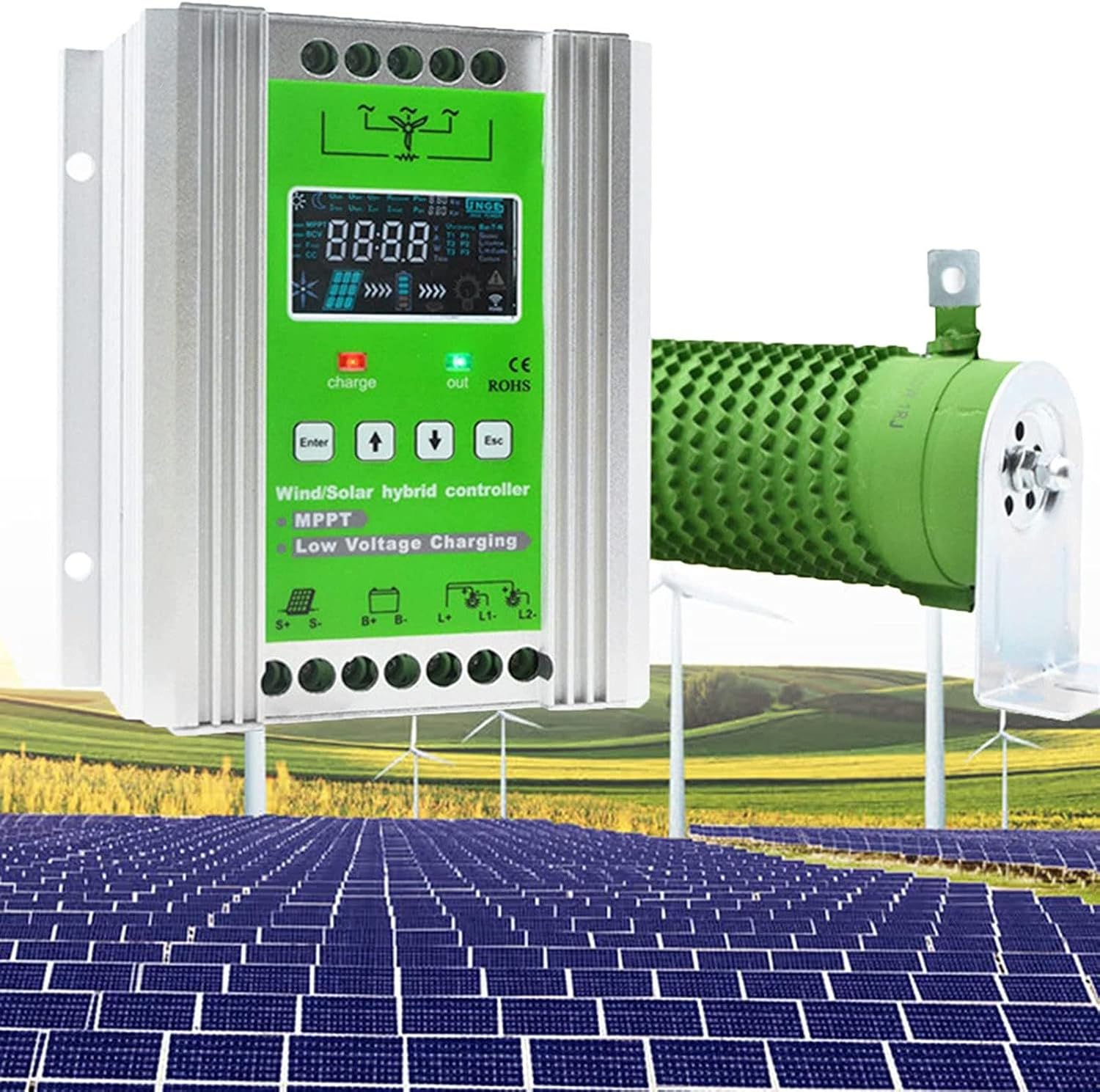 Wind Turbine Solar Hybrid Mppt Charge Controller,Battery Off Grid Controller,3000w-12000w Solar Charge Controller,Wind Turbine Generator (3000w 24V/48V)