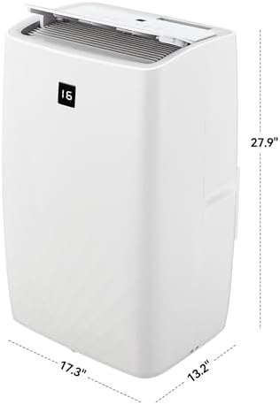 Portable Air Conditioners 12,000 BTU, 3-In-1 AC With Dehumidify Mode, Remote Control, Low Noise Design for Up to 550 Sq.Ft Rooms, White