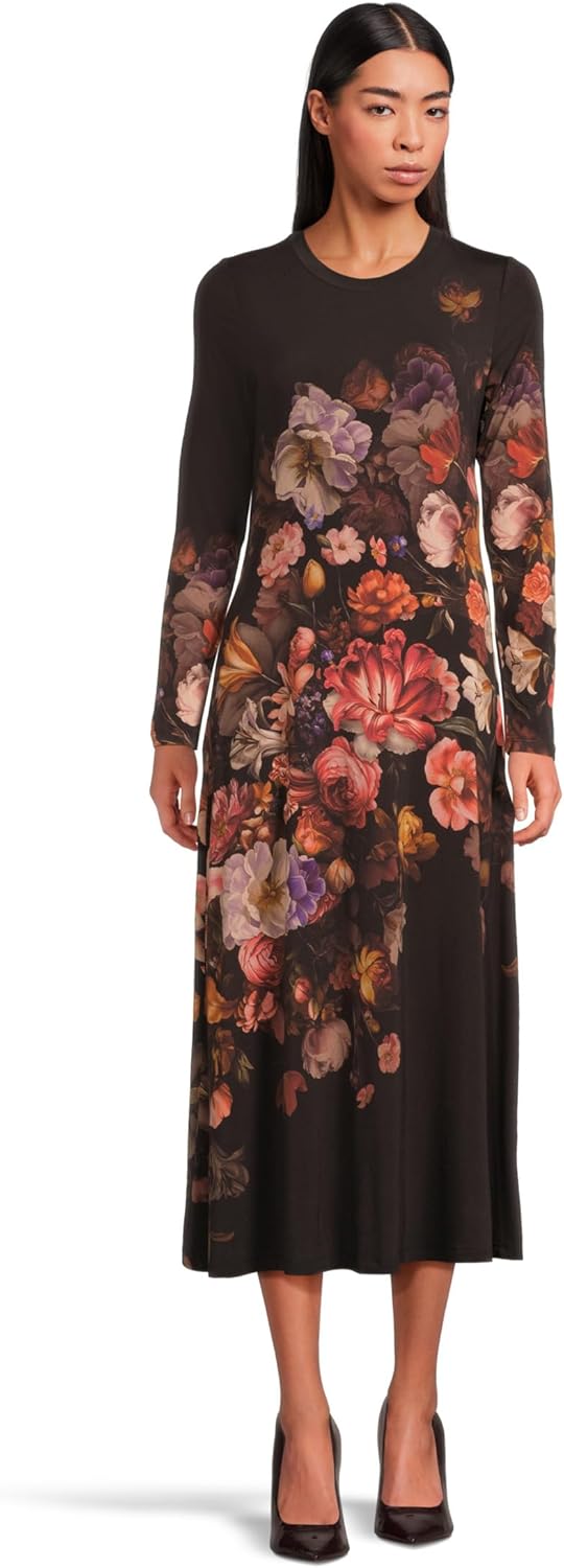 Johnny was Womens The Janie Favorite Long Sleeve Midi Dress- Beckett