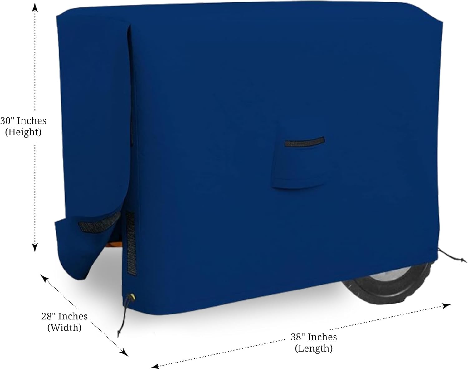 Covers & all Outdoor Generator Cover, 18 Oz Heavy Duty Waterproof UV & Weather Resistant, Universal Portable Equipment Storage Protector with Air Vents & Drawstrings (38