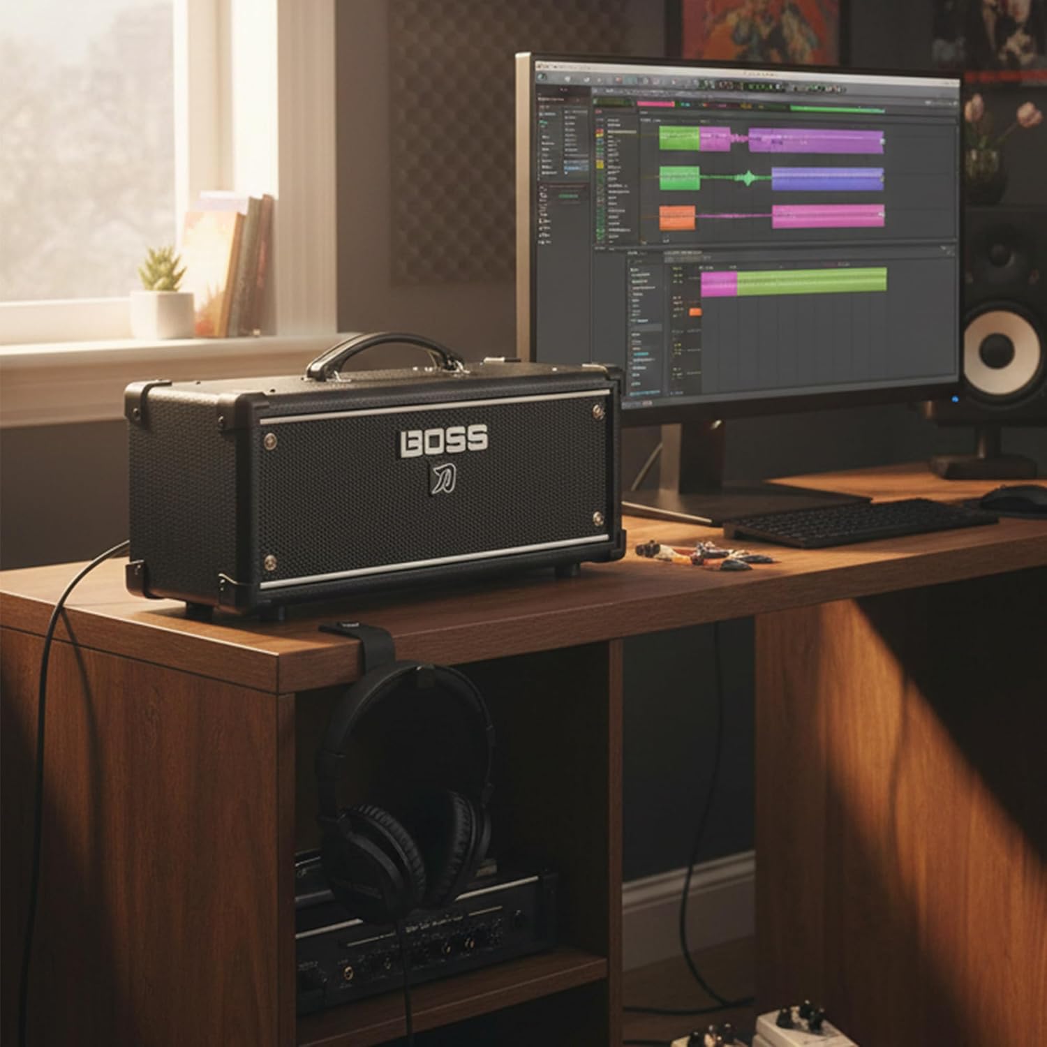 Boss Katana Gen 3 Head 100-Watt Guitar Amplifier Head Bundle with Gearlux Instrument Cable and Picks