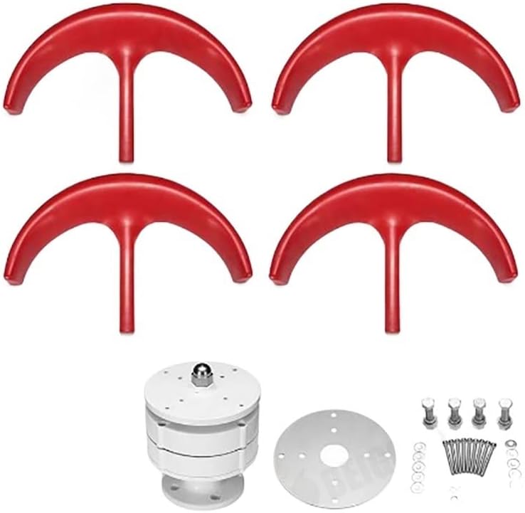 Wind Turbine Generator Kit, 1000W Vertical Wind Turbine 12v 24V Vertical Axis Wind Generator Small Windmill Free Energy With MPPT Charging Controller for Hybrid Solar Wind System(White,MPPT CONTROLLER