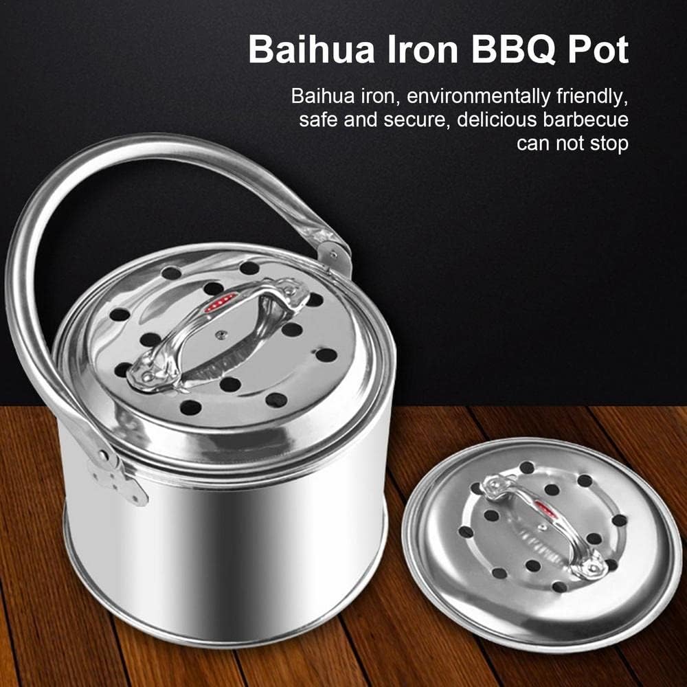Outdoor Fire Pit Stainless Steel BBQ Grill for Camping Practical Warming Gifts