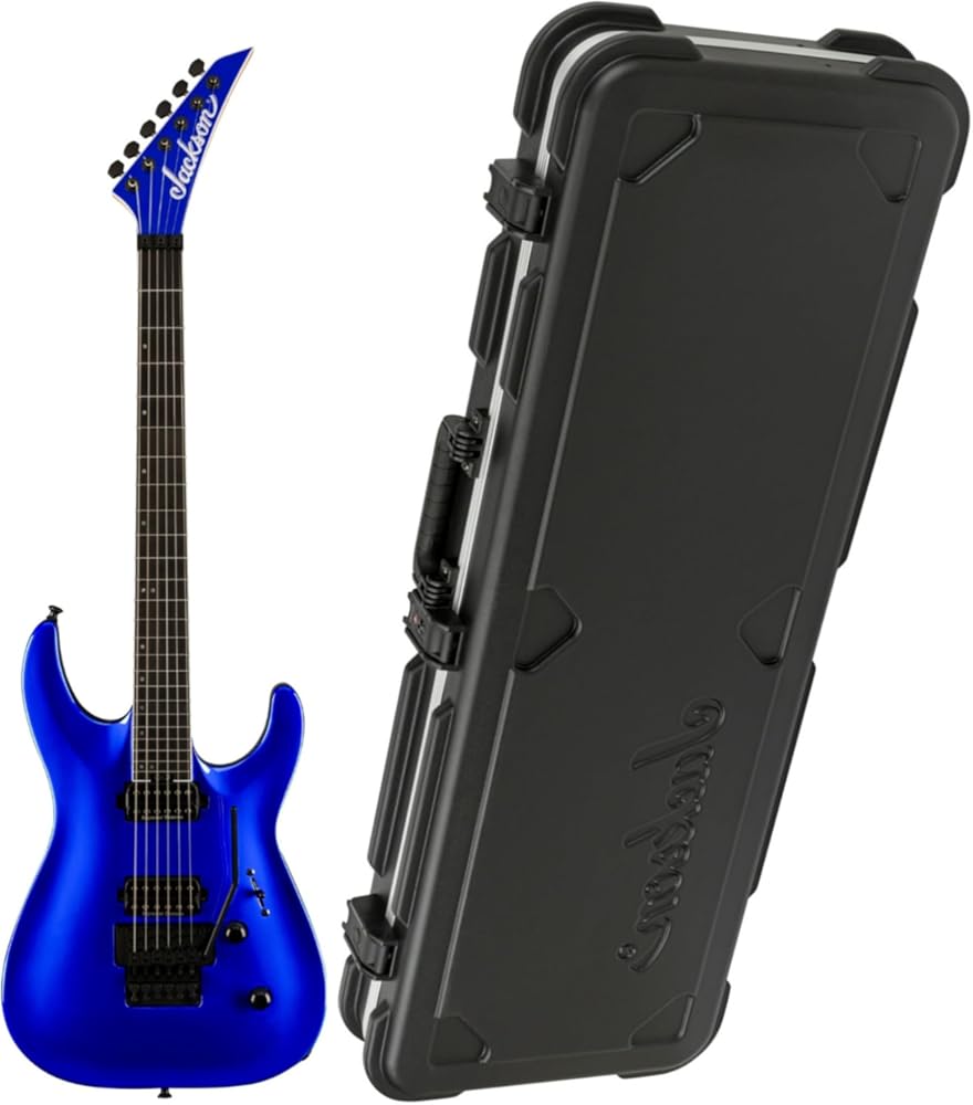 Jackson Pro Plus Dinky DKA 6-String Electric Guitar (Indigo Blue) Bundle with Jackson Heavy Duty Hardshell Case (2 items)