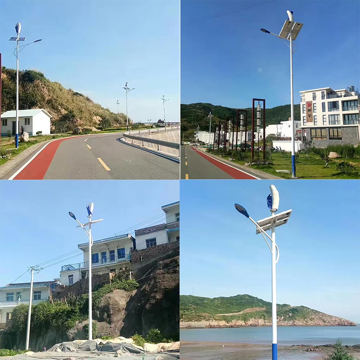 Vertical Spiral Wind Power Turbine Generator 400W / 800W / 1000W / 1200W Maglev Generator Kit 12V / 24V / 48V with Controller and 2 Orange Blades, Breezes Start for Road, Outdoor,400w,48V