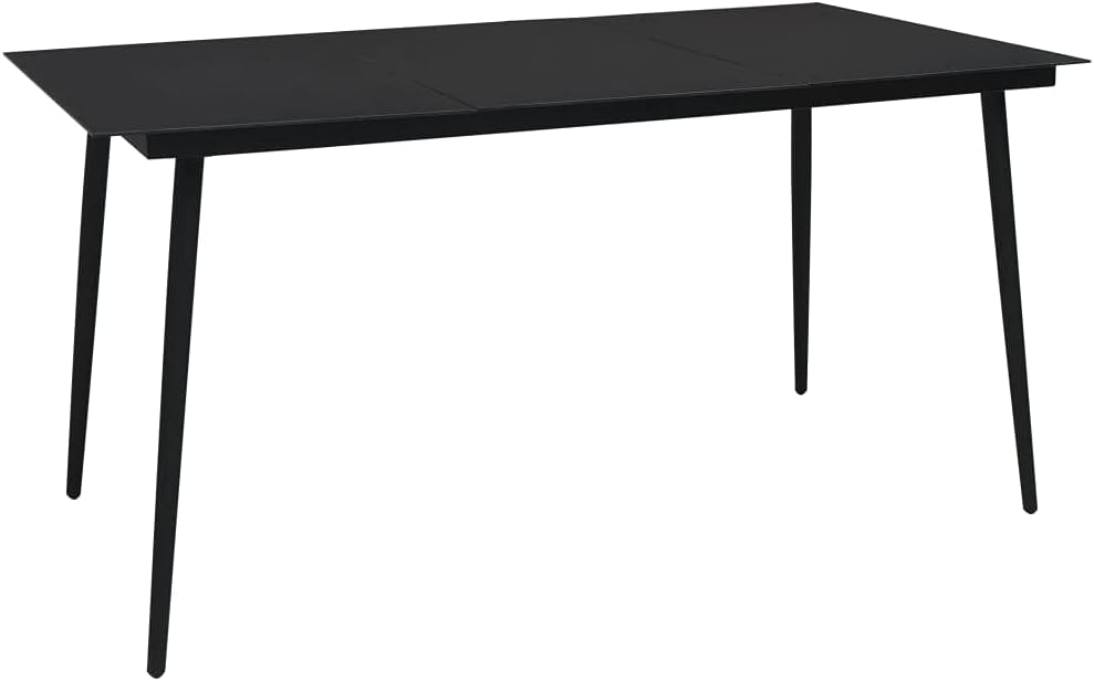 Outdoor Patio Furniture Accessory for Home Entertaining in The Patio, Backyard, and Deck, Patio Dining Table Black 74.8