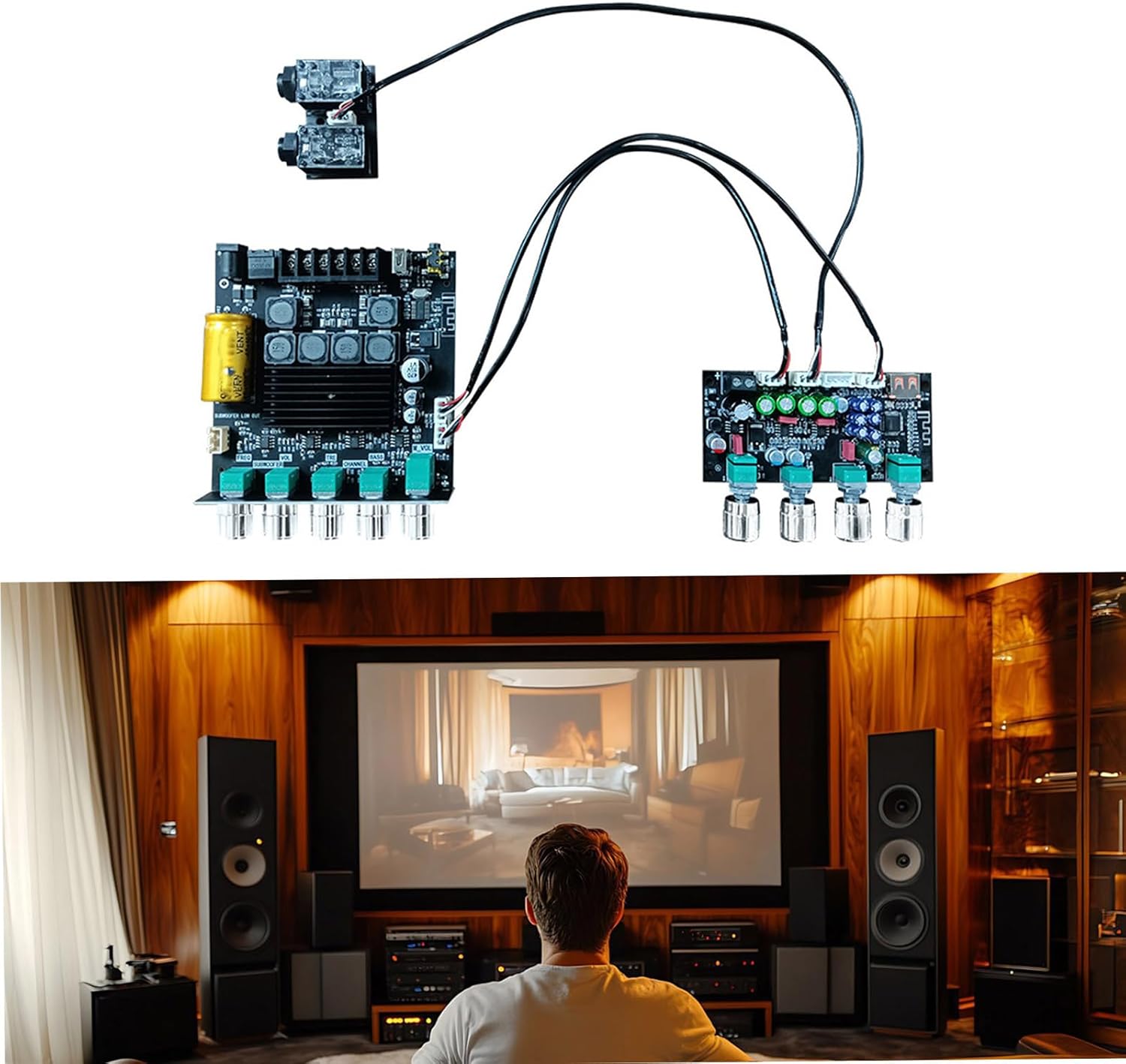 8-36V Professional Karaoke Preamp DSP Mixing Module with Enhanced Reverberation & Sound Control Cable Preamp Board