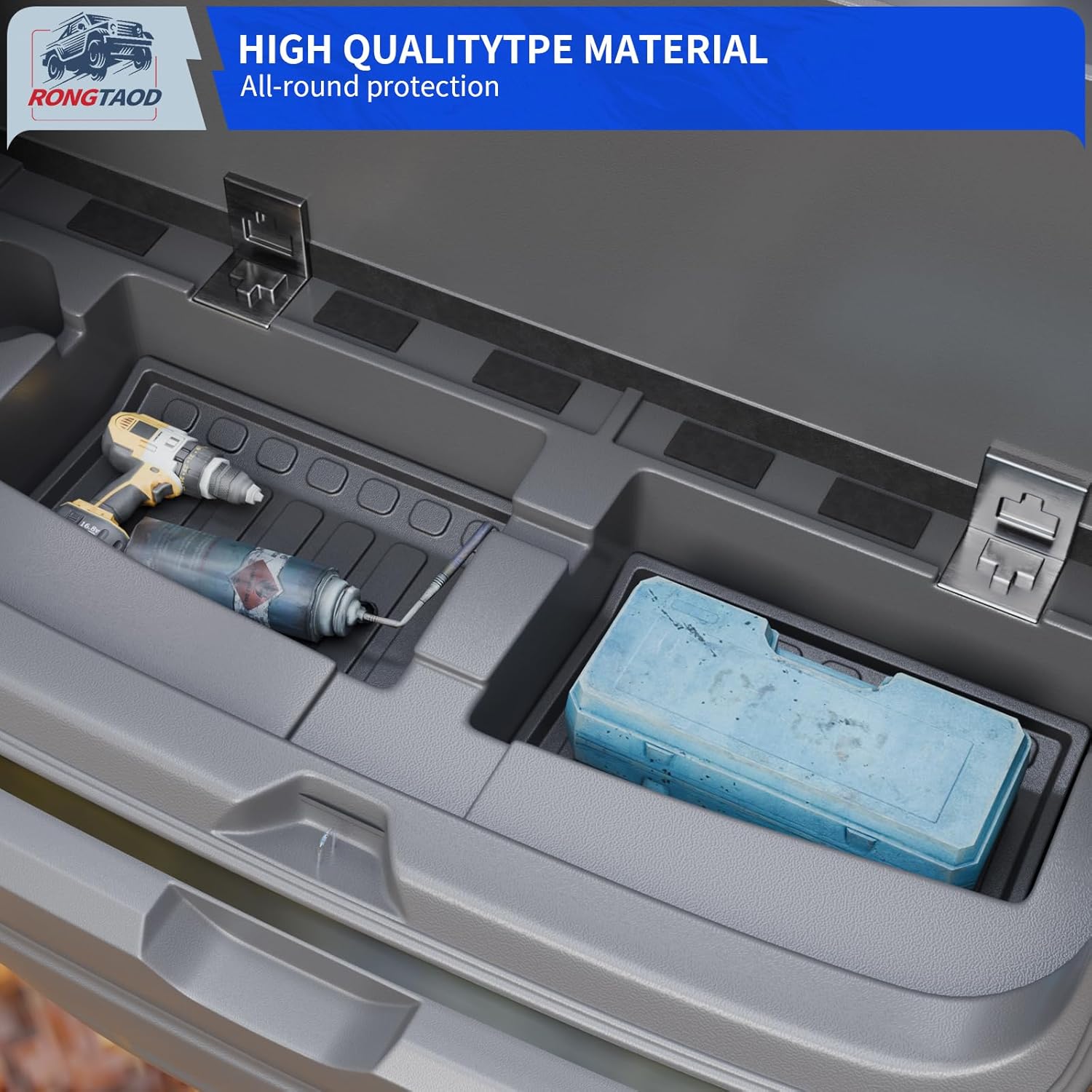 Rongtaod Floor Mats Compatible with 2017-2023 GMC Acadia 6 Seater Cargo Liner Kick Mats Cargo Mat Sub Trunk Mat Trunk Liner 2nd&3rd Back Seat Cover Protector All Weather Acadia Accessories (Set of 10)