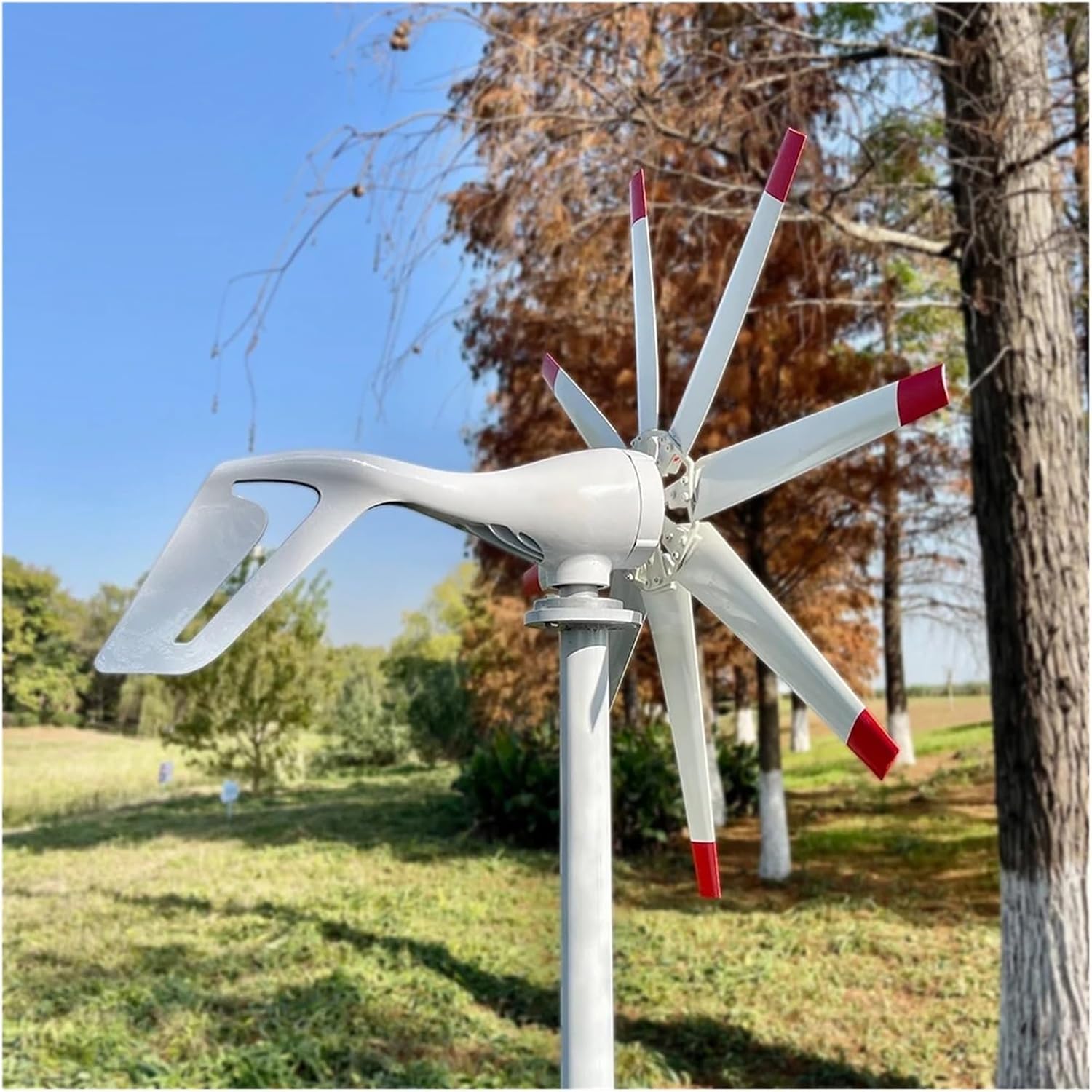 5000W Wind Turbine Power Generator Off Grid System 12V 24V 48V Output System for Home Complete Kit MPPT Charger Low Starting Speed for Home(48V,5000W)