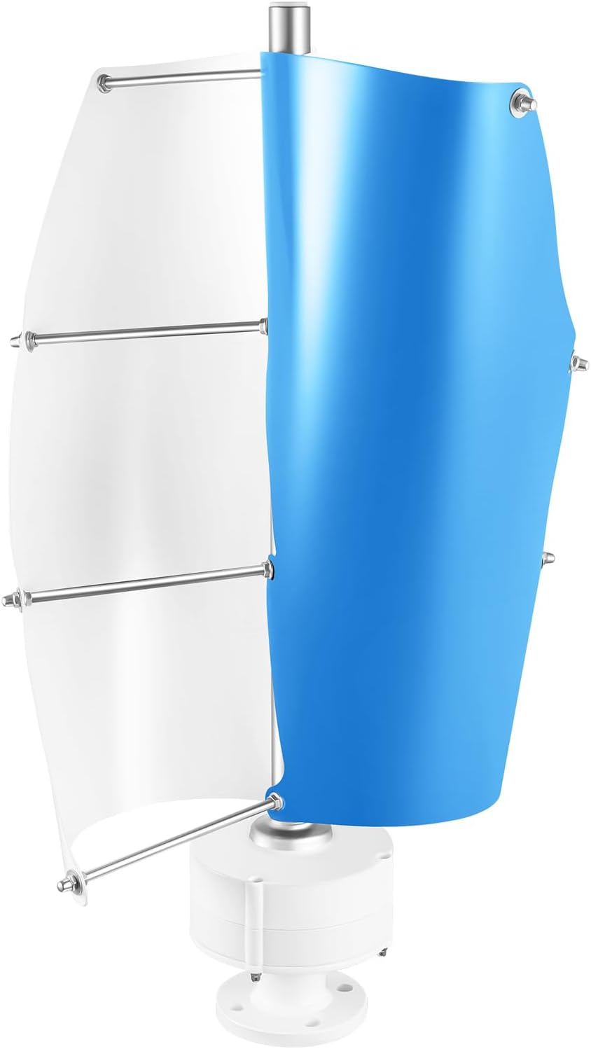 Vertical Axis Wind Turbine Generator 100W 12V, 2 Blade Permanent Magnet AC Generator, 42.65ft/s Rated Wind Speed, for Home Cabin RV Mobile House Off-Grid Energy Supply