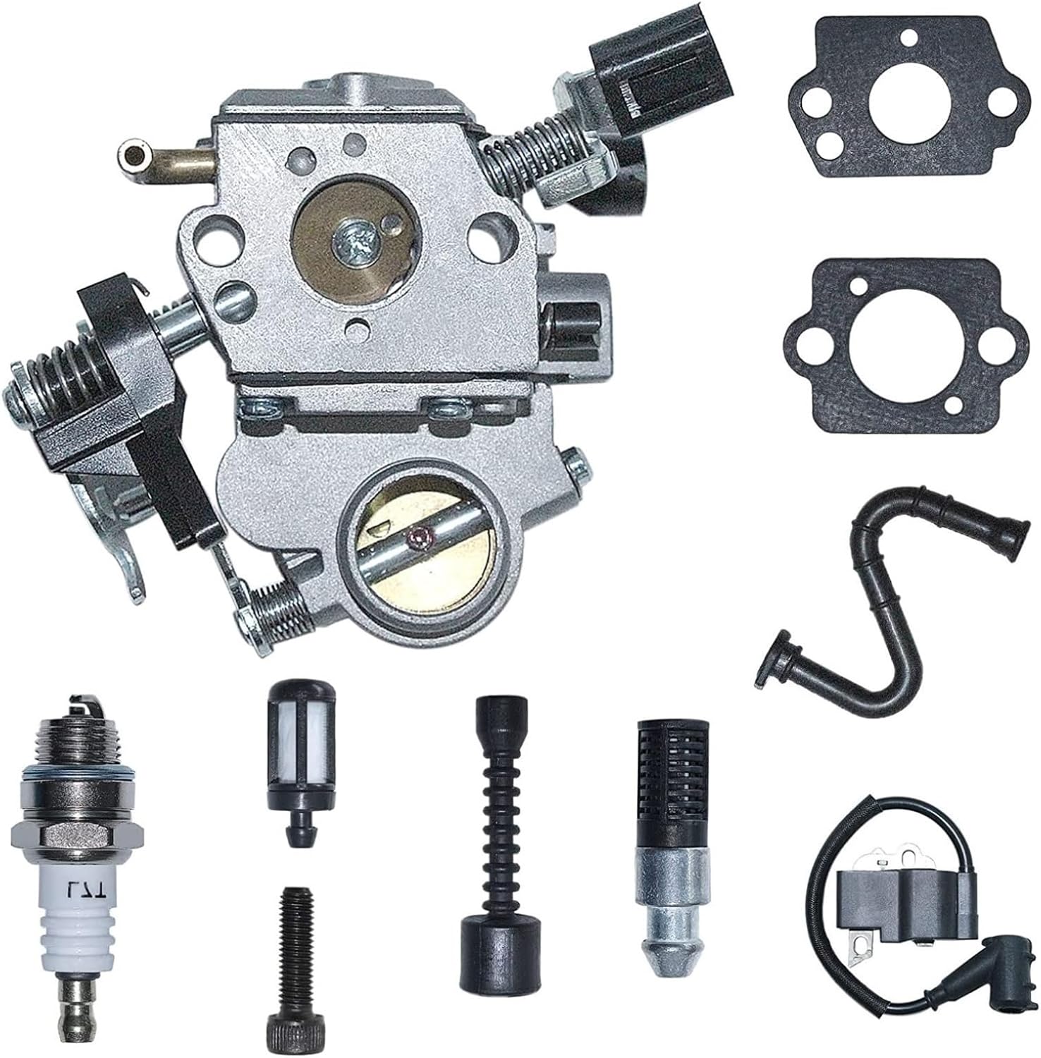 Carburetor Ignition Coil Compatible For Stihl MS362 Compatible For Walbro WTE-8 1140-120-0600 Chainsaw Fuel Line Fuel Filter Oil Line Oil Filter