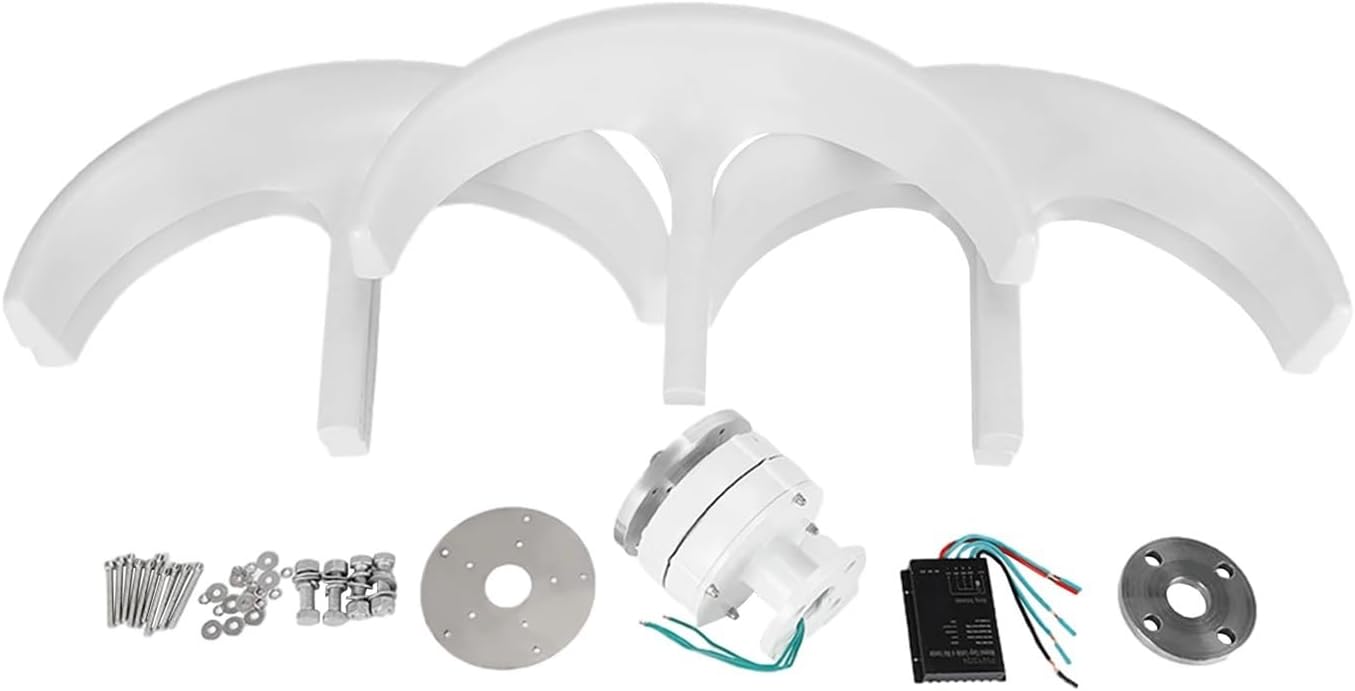 5 Blades 24V 600W Wind Turbine Generator Lantern Vertical Axis Wind Turbine Windmill for Family with Controller for Home, Farm, RVs, Boats