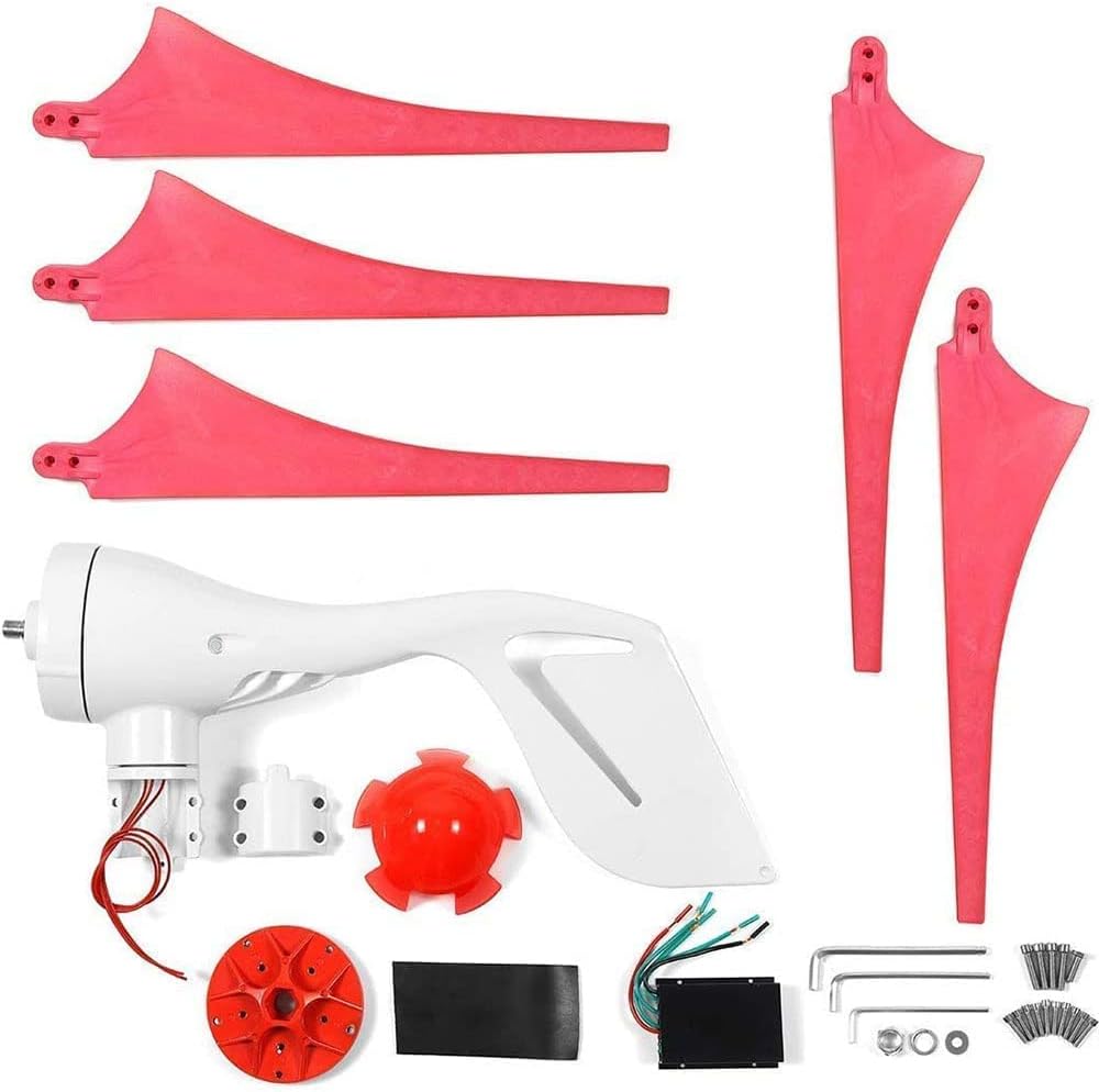 5000W Wind Generator 5 Blade Generator 12/24V Household Street Lamp + Rechargeable Horizontal Wind Generator