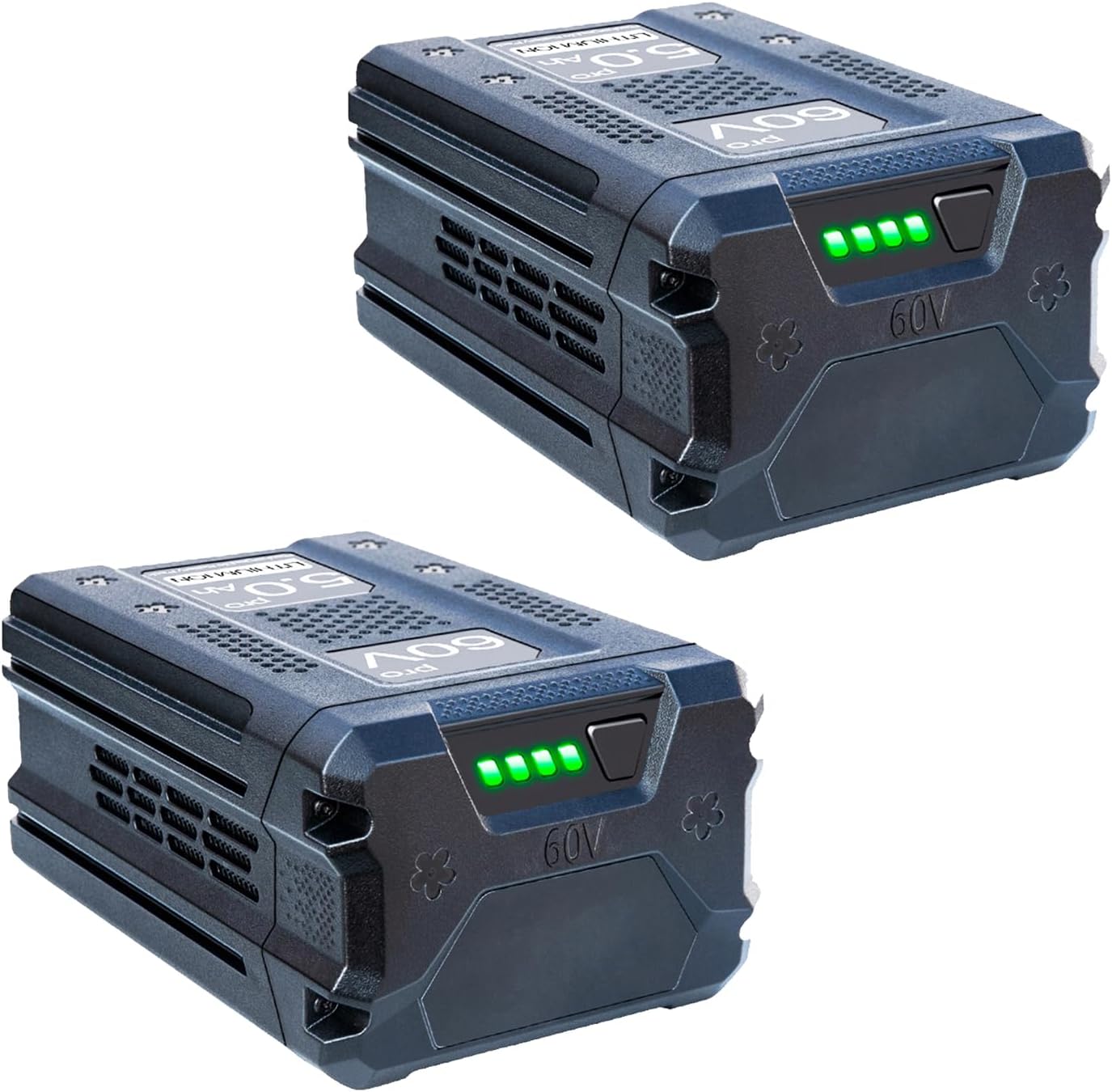 2 Packs 60V 5.0Ah Replacement for Greenworks 60V Battery, Compatible with Greenworks 60 Volt Battery LB60A00 LB60A01 LB60A02 LB60A03 LB602 LB6025 LB604 LB6041 LB6042 LB6051 LB6080 Cordless Power Tools