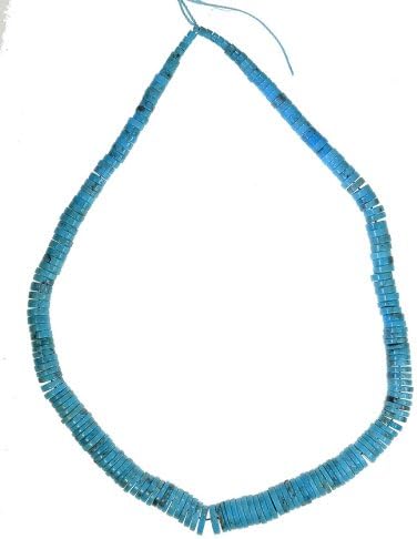 uGems Turquoise Sleeping Beauty Mine AAA Graduated Heishi Beads Strand Genuine 16