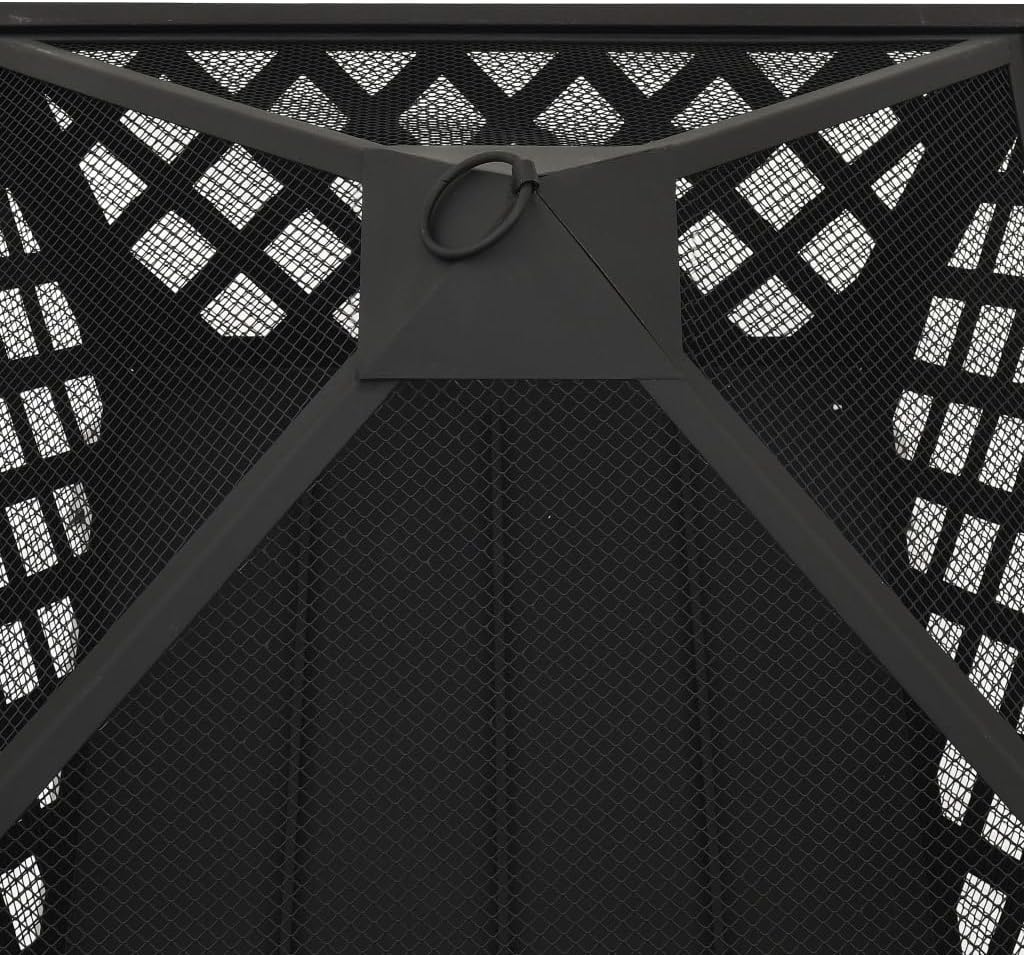 vidaXL Fire Pit with Poker 25.2