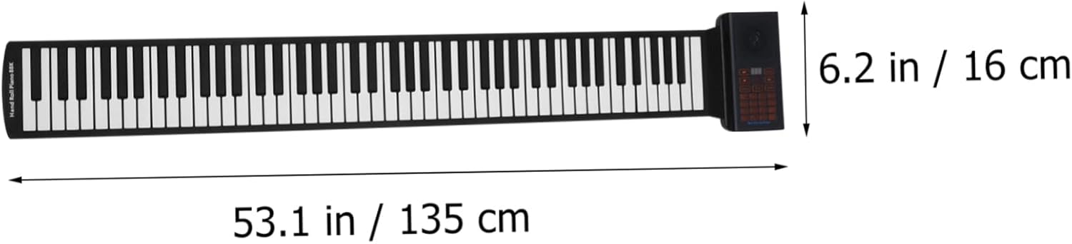 Keys up Electronic Piano Hand Rolled Electronic Piano Portable Midi Keyboard Programmable Functions Ages