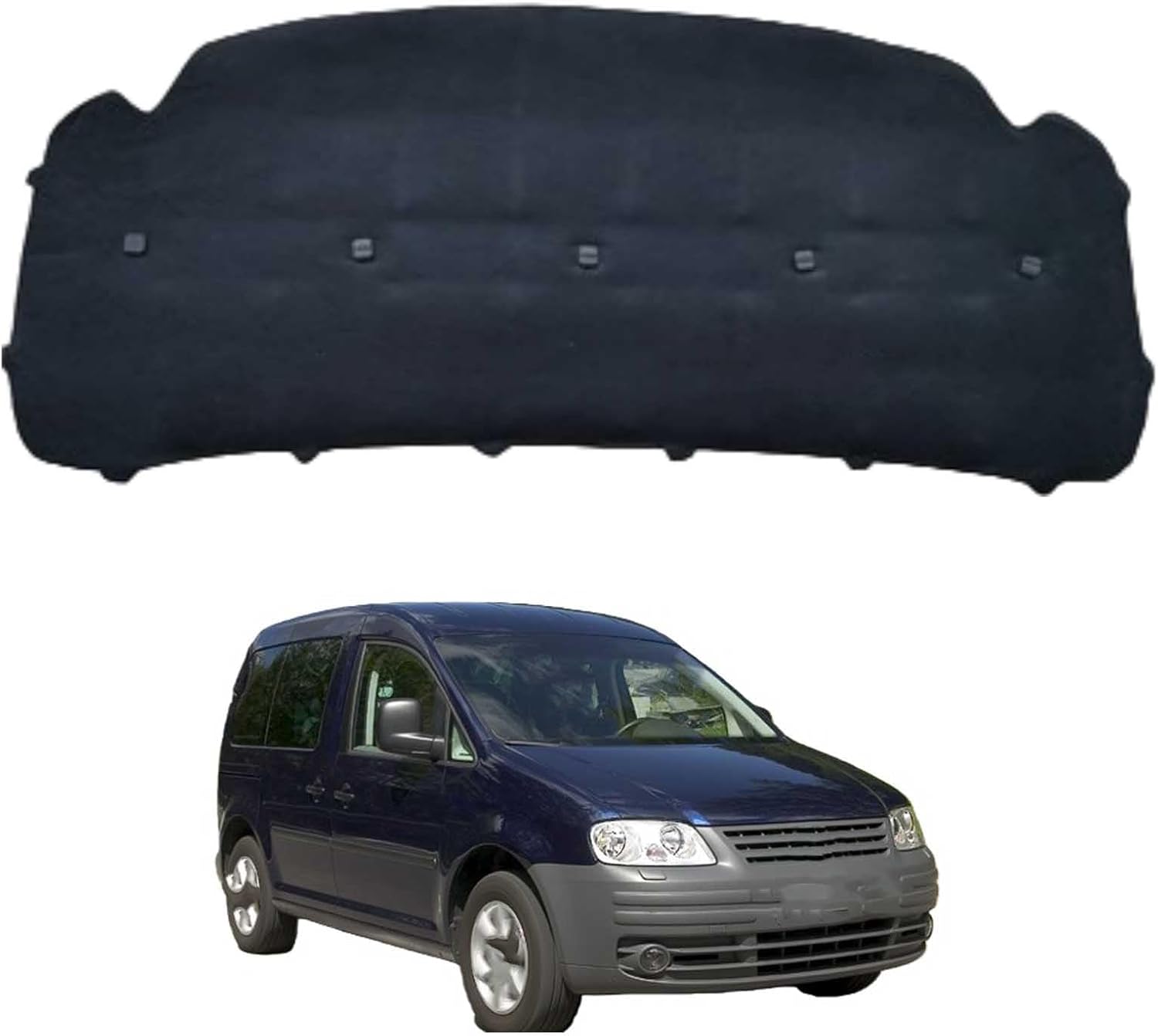 Car Front Hood Engine Sound Pad for VW Caddy 2004-2007 OE:1T0863831B, Heat Insulation Cotton Mat Cover Soundproof Car Accessories