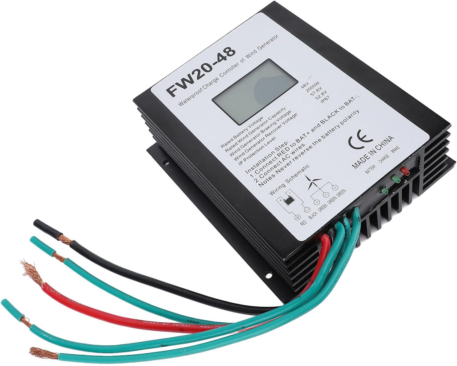 Wind Turbine Controller, Automatic IP67 Water 2000W Wind Turbine Controller for Outdoor