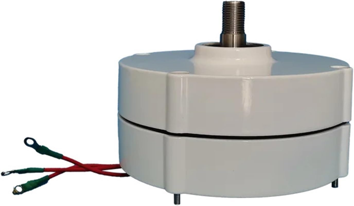 Generator 4KW 5KW 6KW 12V 24V 48V 3 Phase Gearless Permanent Magnet AC Alternators for Wind Water Turbine Low Starting Speed for Home(Single Shaft,24V_6KW)