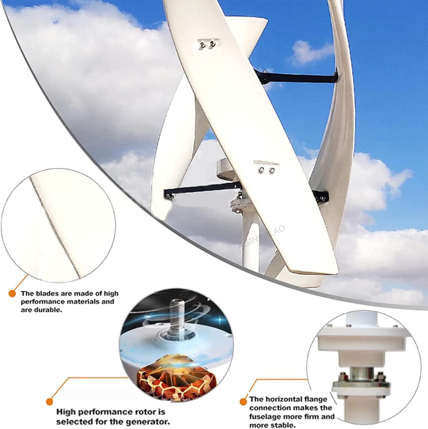 10000W Vertical Axis Wind Turbine Generator Low Noise Low Start Wind Speed 12V 24V 48V Windmill Off Grid System with Controller