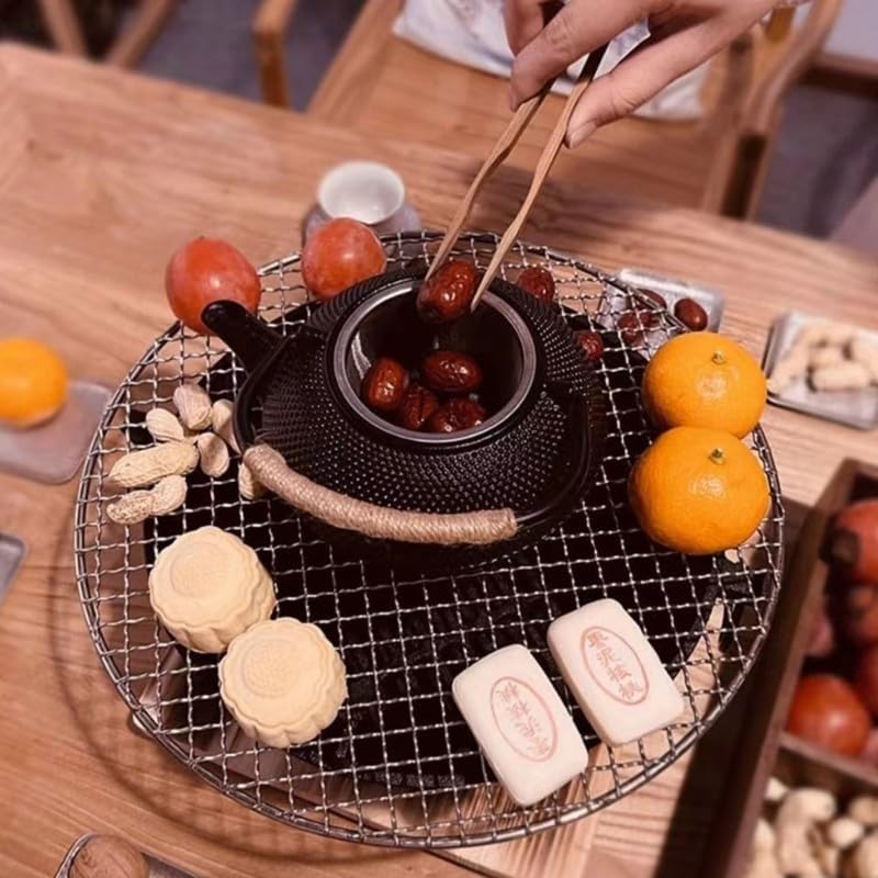 Outdoor Fireplaces Cast Iron Brazier Stove Charcoal Furnace Camping Fire Pit Heating Tea Baking Cooking Household Fire Pits