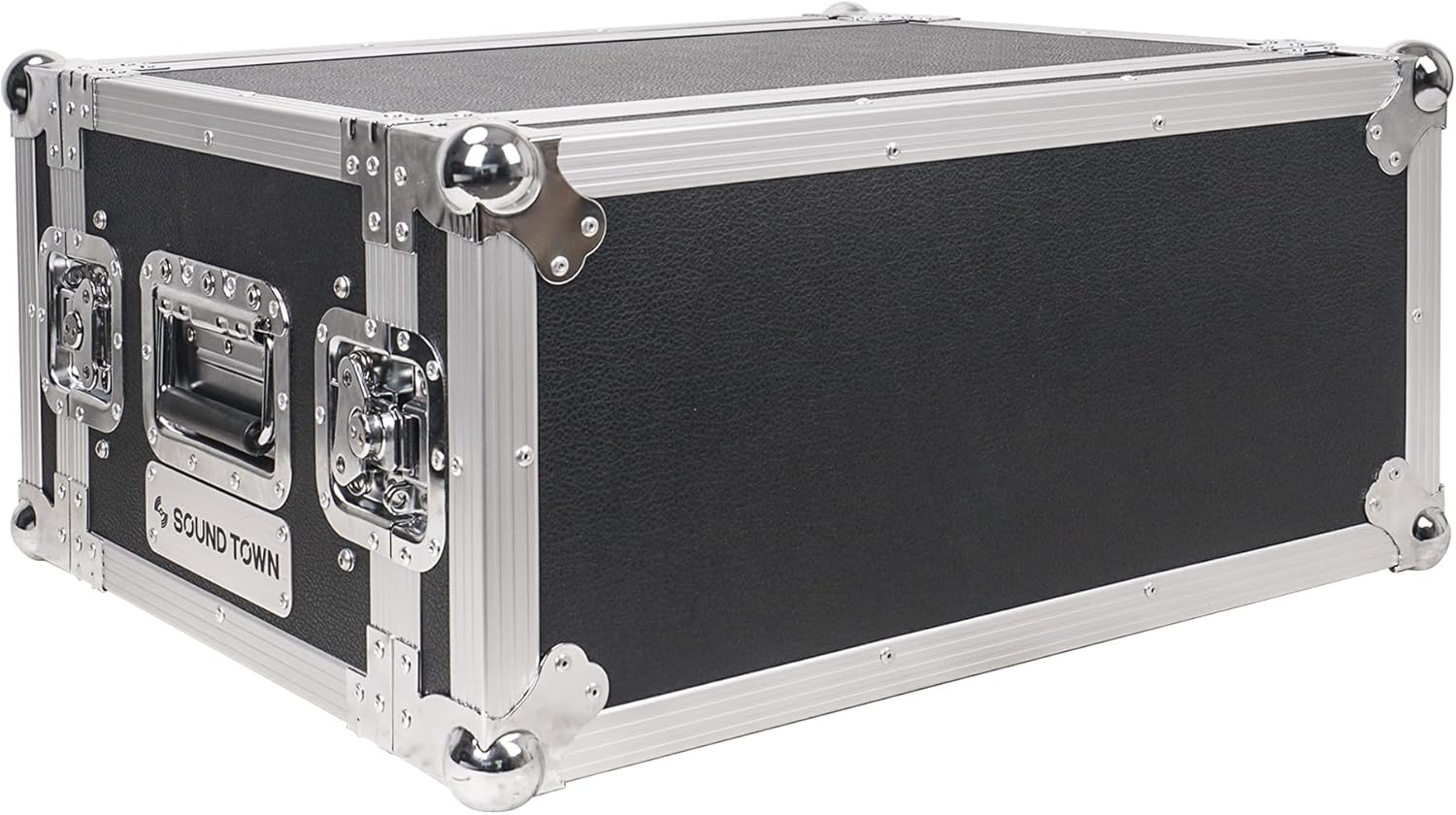 Sound Town Shock Mount 4U ATA Plywood Rack Case with 15