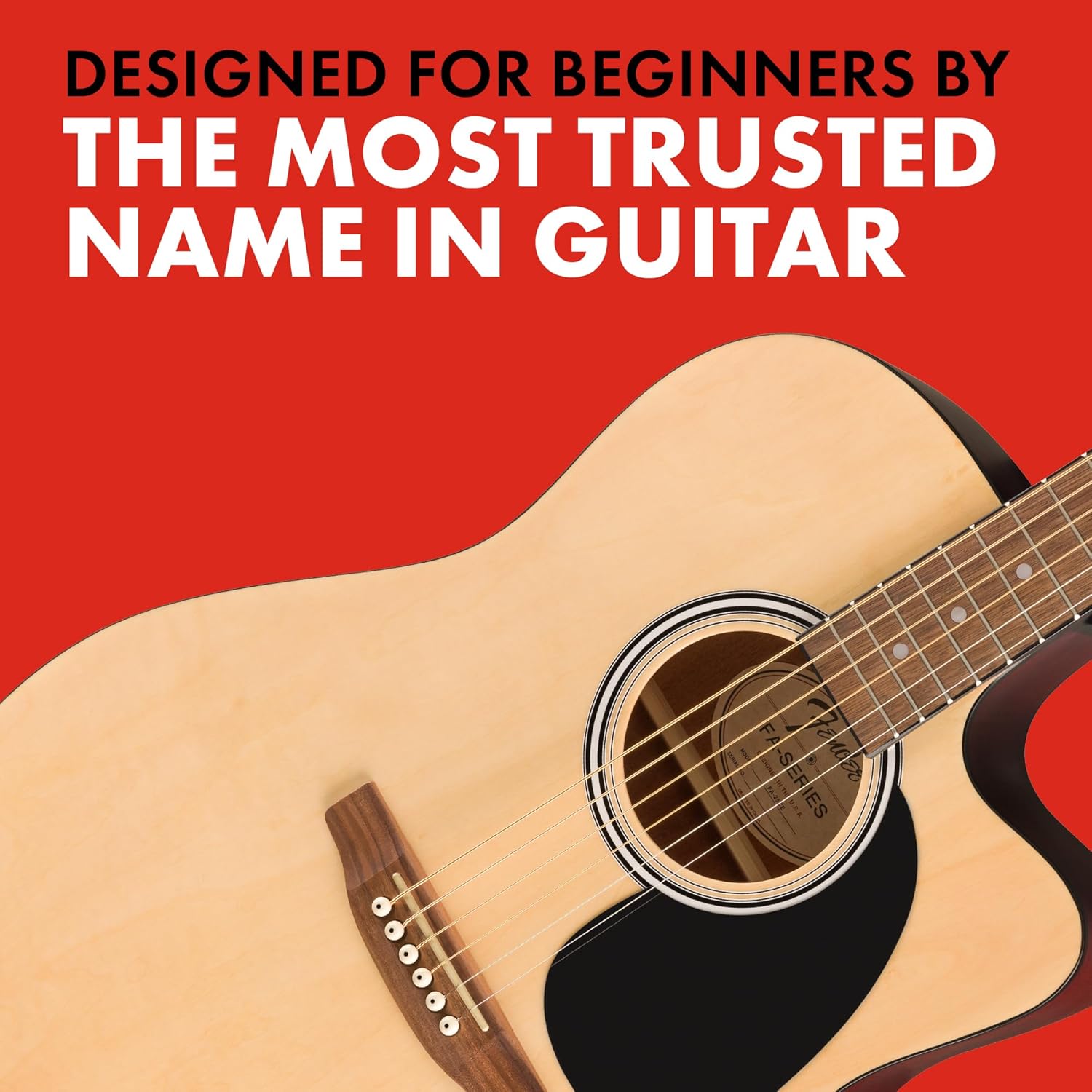 Fender FA-25CE Dreadnought Acoustic Electric Guitar, Beginner Guitar, with 2-Year Warranty, Includes Built-in Tuner and On-Board Volume and Tone Controls, Comes with Free Lessons, Natural