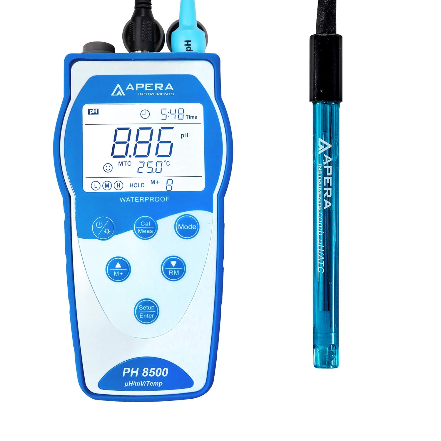 APERA INSTRUMENTS Premium Series PH8500 Portable Handheld pH Meter Kit (AI5520)