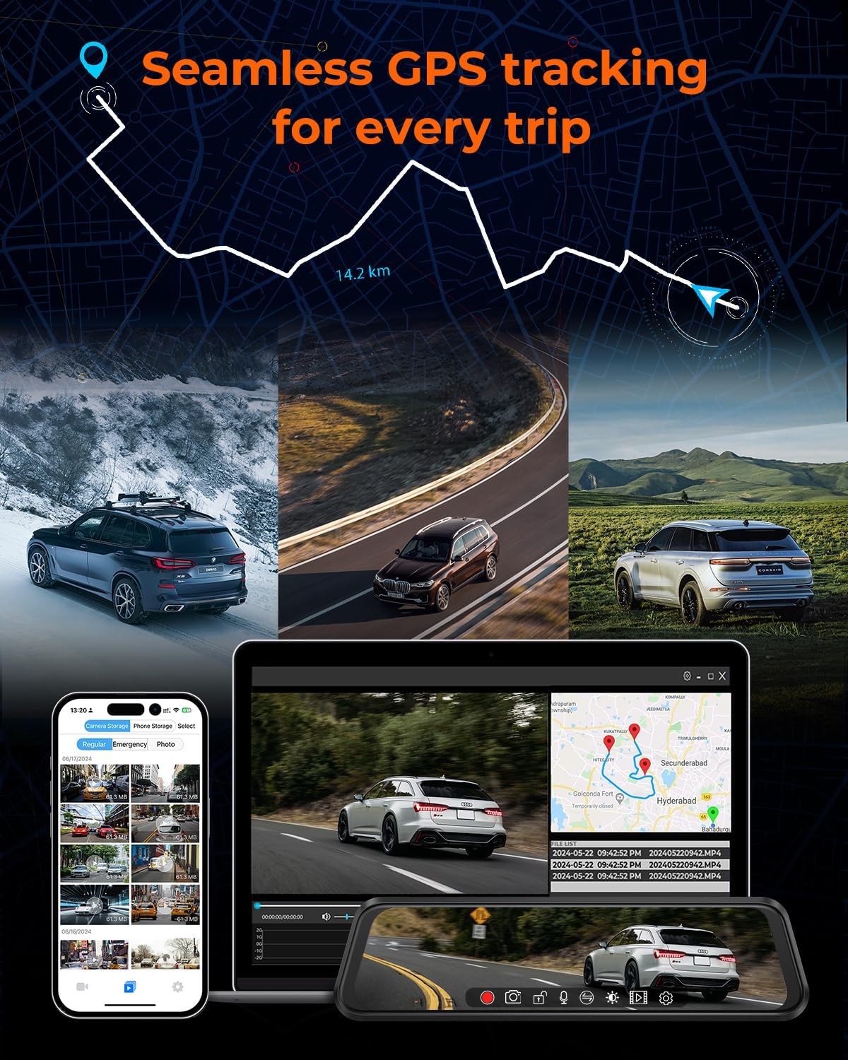 ACUMEN 4K Rear View Mirror Camera,Smart 12