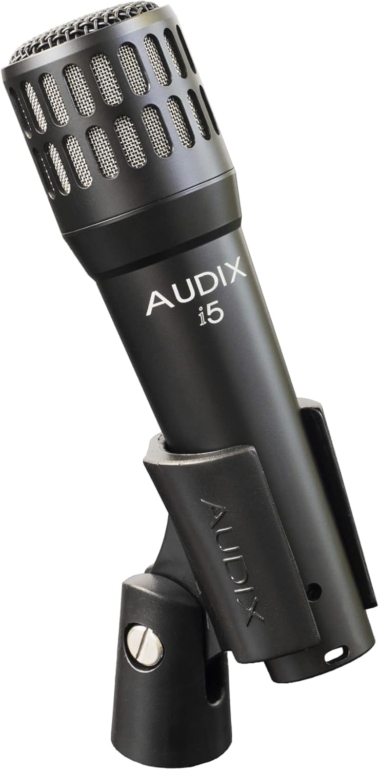 AUDIX i5 Dynamic Instrument Microphone: Pro Snare Mic/Guitar Amp Microphone - Black