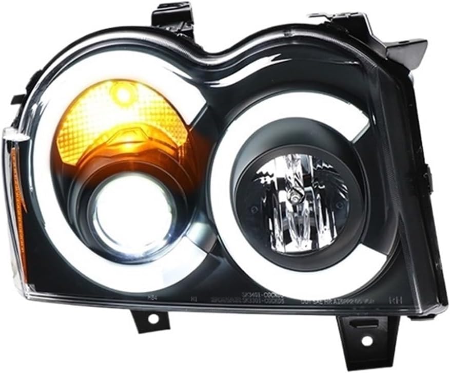 Powerful Headlights For Cars Compatible For Jeep Grand Cherokee 2005-2008 Front Lamp Upgrade Projector Lens DRL LED Turn Signal Car Accessories(High and low beam)