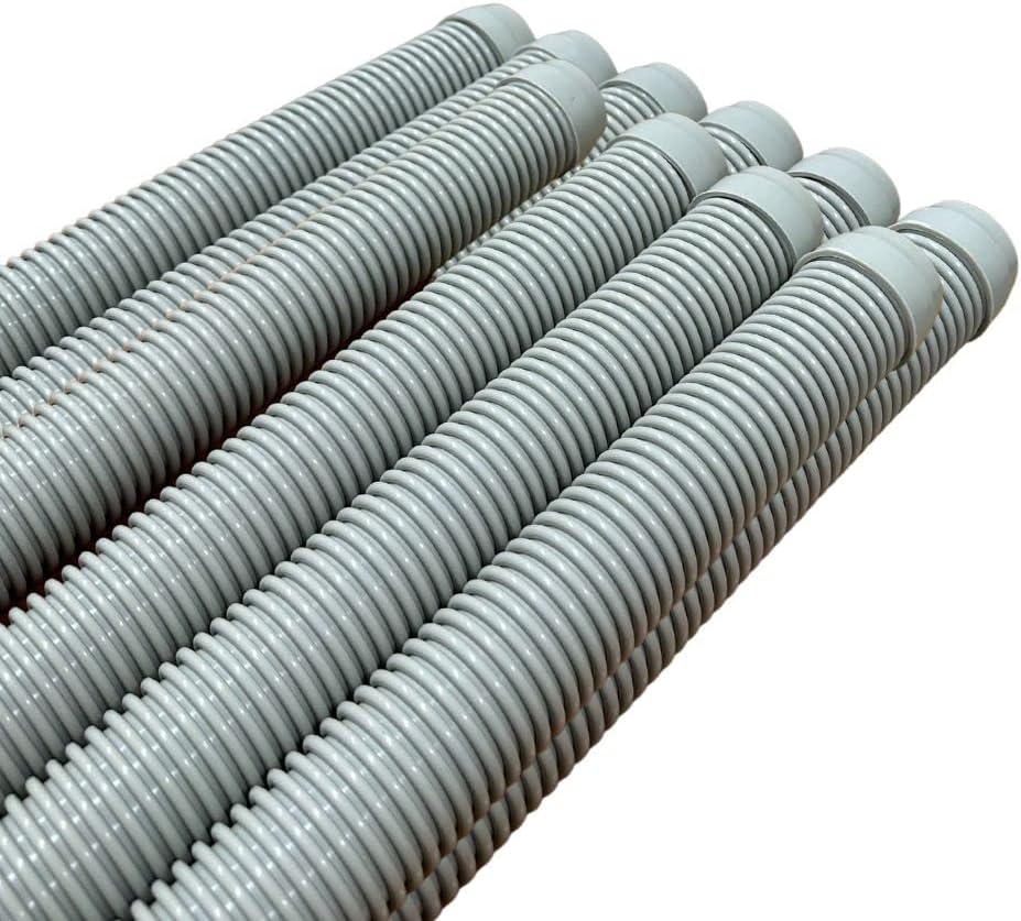 DPM Heavy-Duty Pro Swimming Pool Cleaner Hose 4 Ft Made in USA Swimming Pool Vacuum Cleaner Sectional Hose Universal Compatible Navigator Baracuda G3 Kreepy Krauly Rebel Aquanaut (10, Frost Gray)