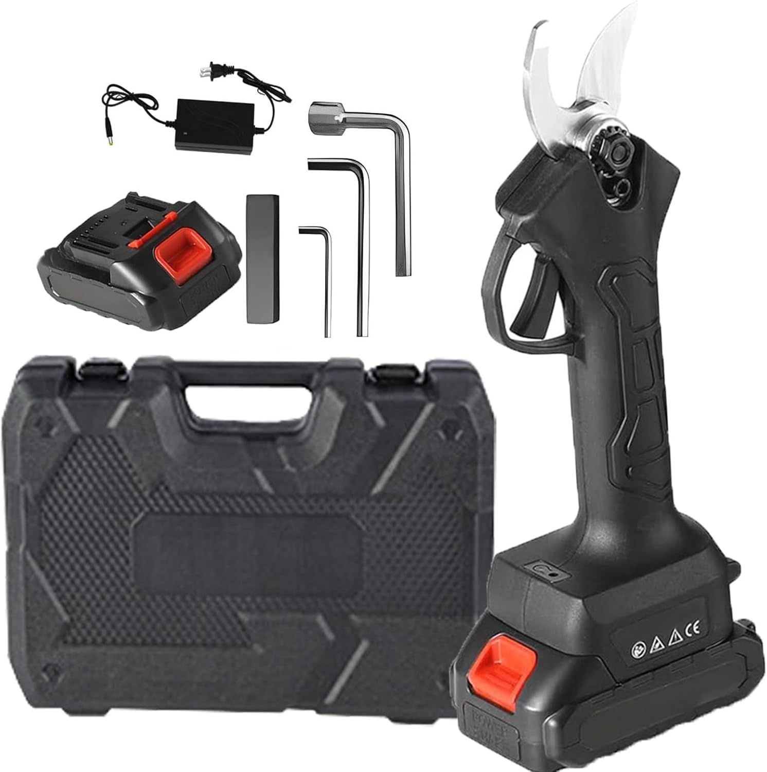 Electric Pruning Shears, Professional Cordless Pruning Shears with 2Pcs 1500mAh Battery, 35mm 1.37