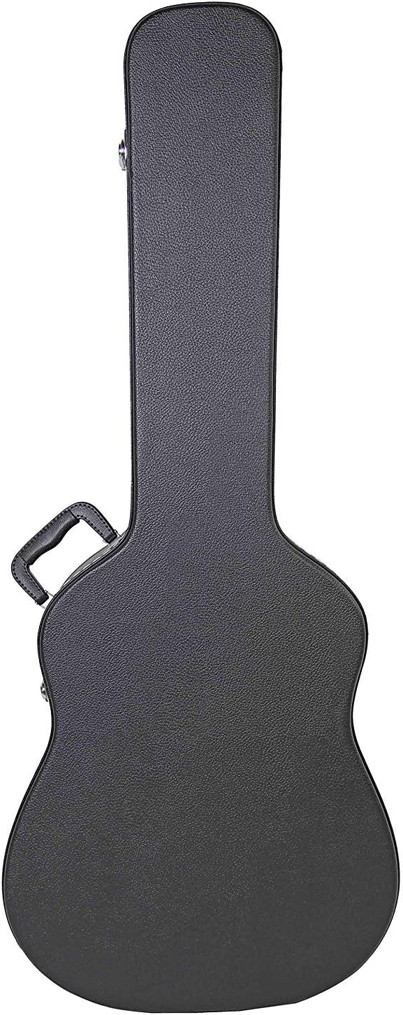 Gearlux Dreadnought Acoustic Guitar Hardshell Case with Accessory Compartment - Black