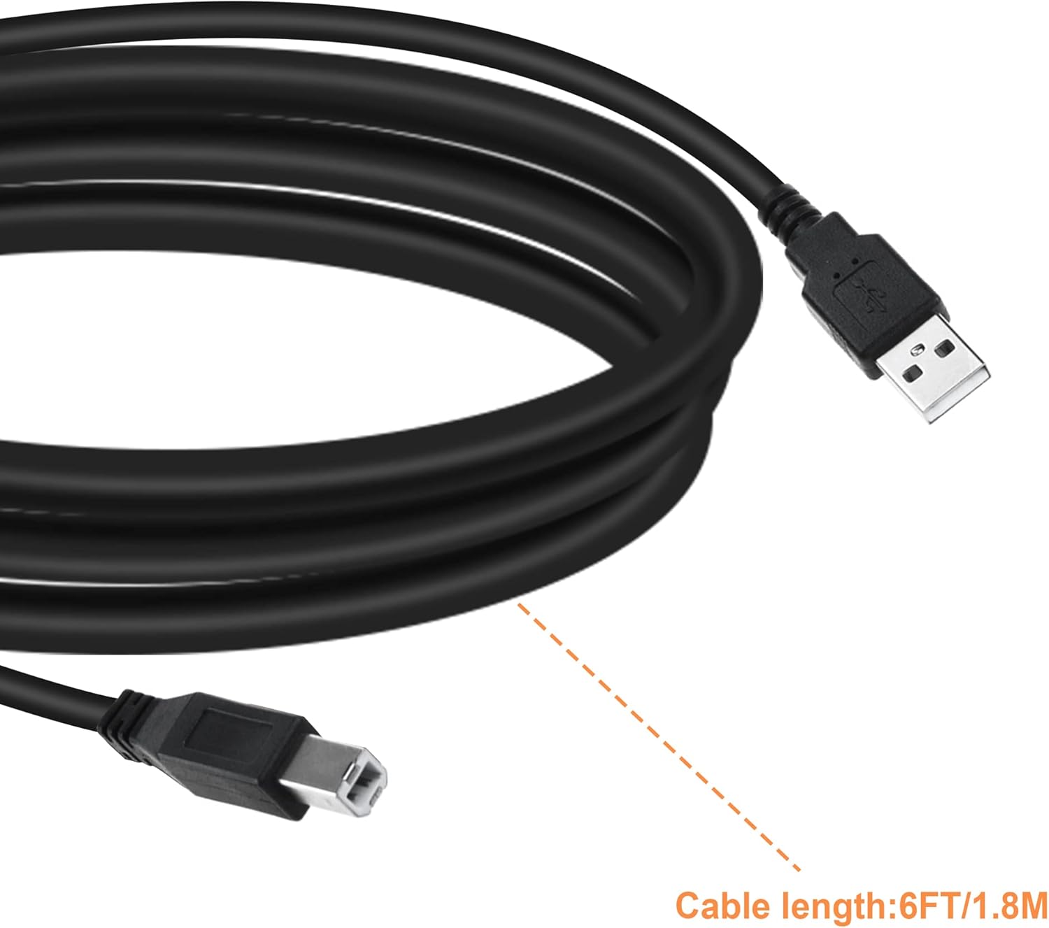 CJP-Geek 6ft USB Cable Plug Replacement for Samson Carbon 49 MIDI Keyboard Controller Cord