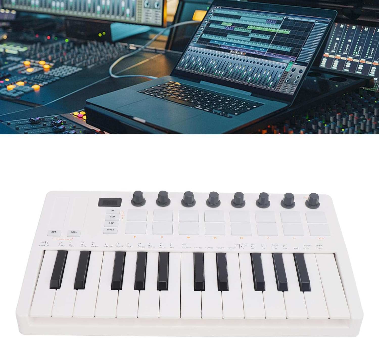 Generic MIDI Keyboard Controller Part, MIDI Keyboard Controller 25 Velocity Sensitive Keys for Practice, Genericafb8oq147r