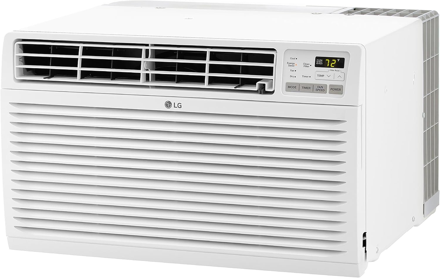 LG 11,800 BTU Through the Wall Air Conditioner and Wall Heater, 230/208V, Cools 550 Sq.Ft. (22' x 25' Room Size), Perfect for Bedroom, AC Heater Unit with Remote, Multiple Speeds, 4-Way Air Deflection