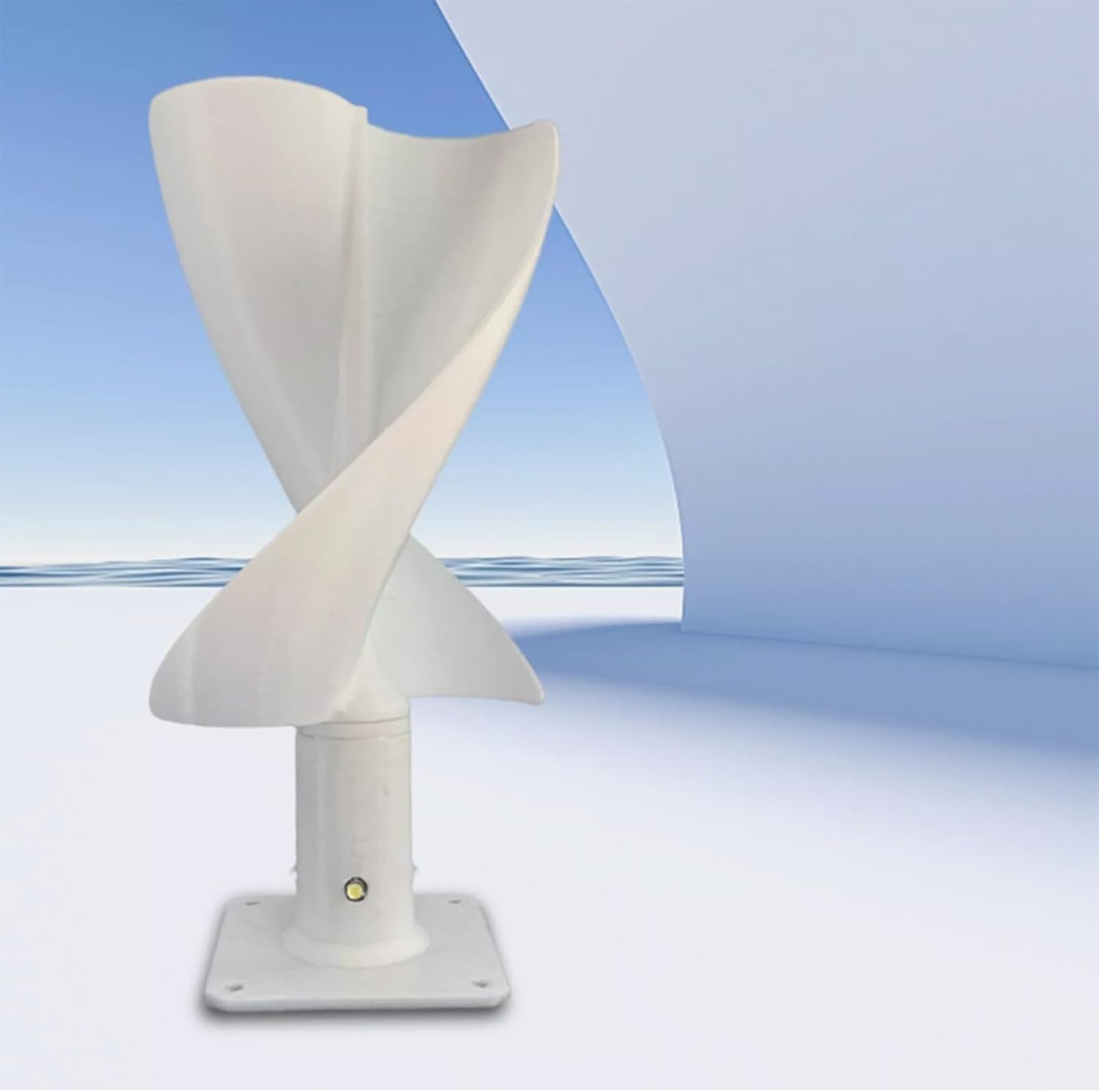 20W DIY Mini Wind Turbine Model Spiral Blade Wind Turbine Generator Permanent Magnet Generator Model Mini Spiral Wind Generator with LED Light