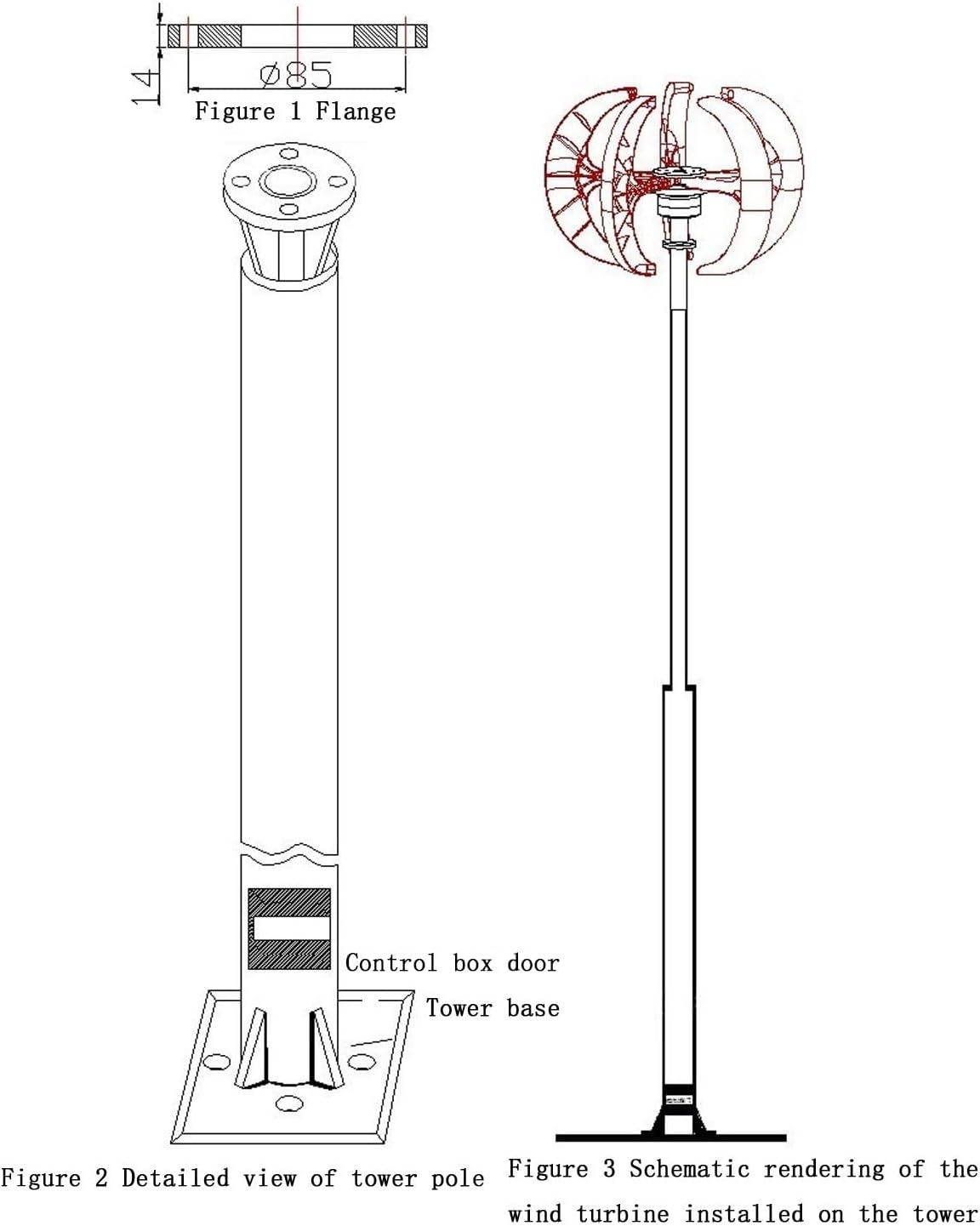 800W 12V/24V Wind Turbine Generator，with MPPT Controller Lantern Vertical Low Wind Speed Starts Home Street Lights 5 Blades Three-Phase AC Permanent Magnet Generator (24, Volts)