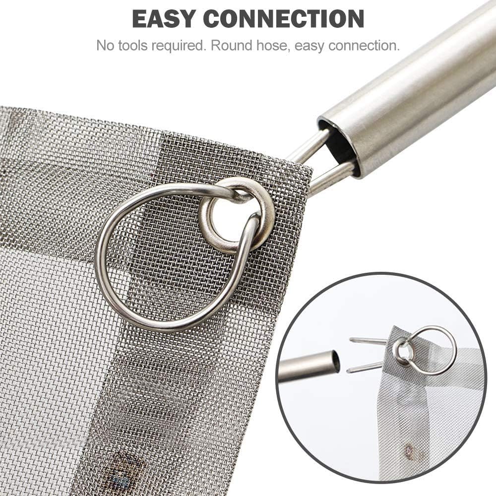 Foldable Stainless Steel Mesh Fire Pits,Wood Burning Fire Bowl,16.5 Inch Portable