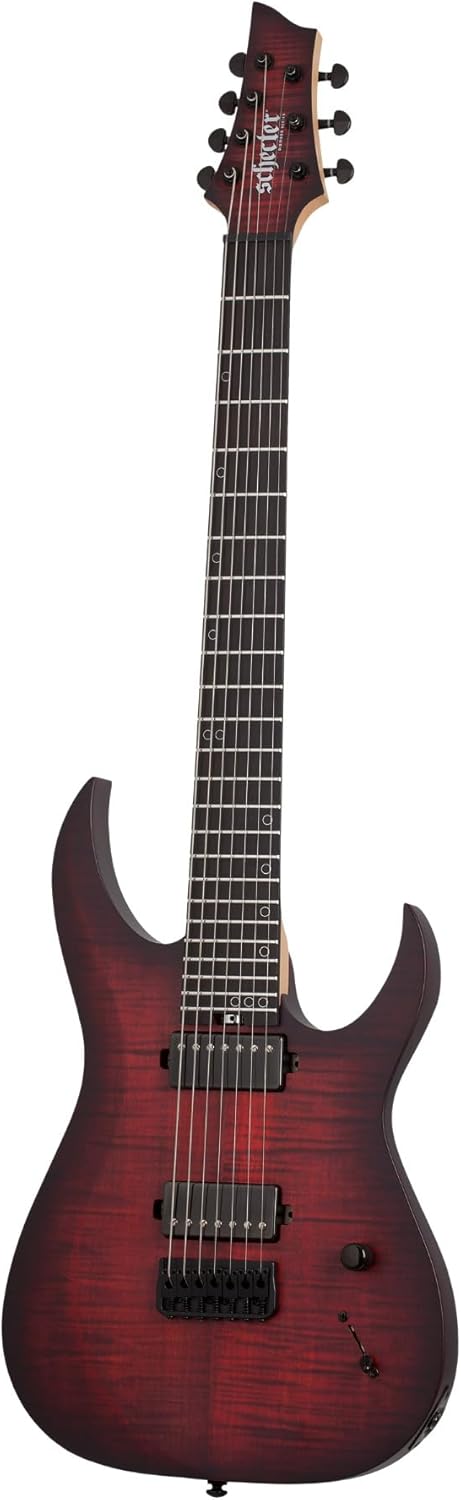 Schecter Sunset-7 Extreme 7-string Baritone Electric Guitar - Scarlet Burst