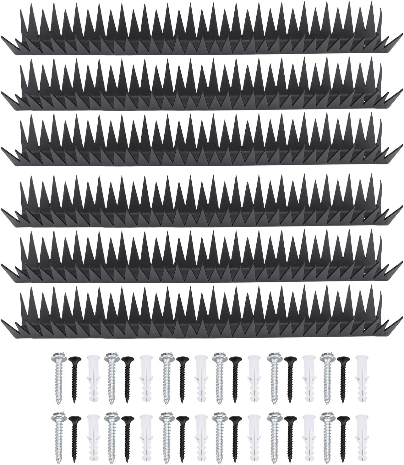 Fence Spikes,Bird Spike, Outdoor Wall Cat Spikes, Metal Animal Deterrent Anti Climb Anti Theft Wall Spikes for Roof, Railing.