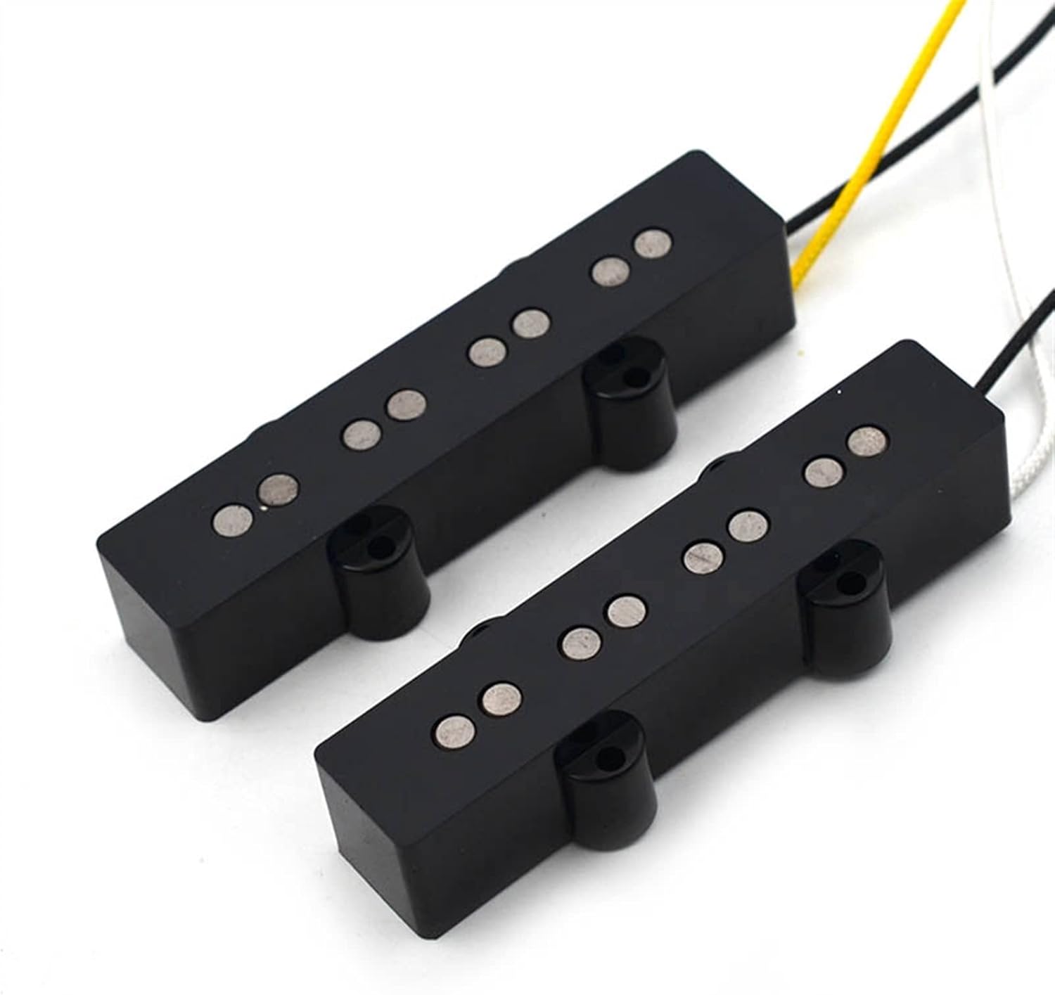 Open Style Alnico 5 Bass 4 String Pickup Neck/Bridge Pickup with Screws and Springs for Bass Parts Electric Guitar Pickups Set (Color : 1 Set)