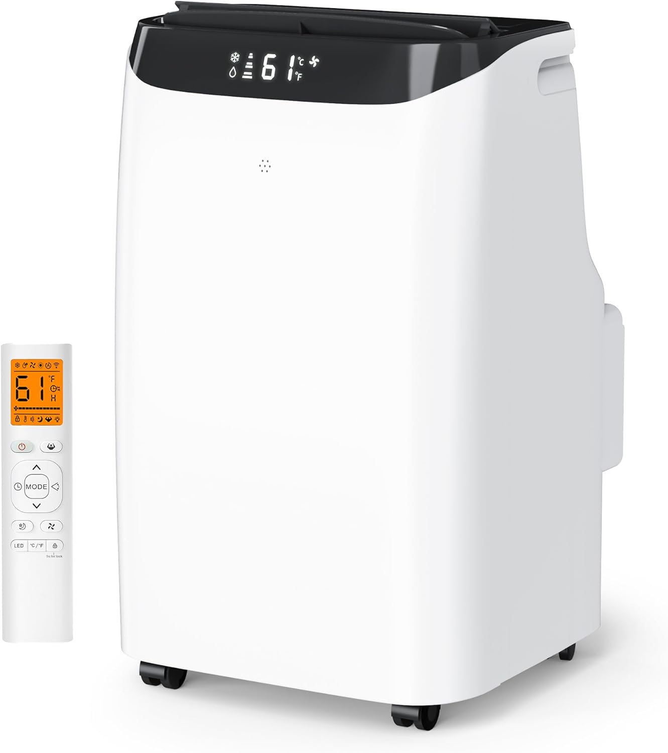 12000 BTU Portable Air Conditioners Cools Up to 500 Sq.Ft, Portable AC Unit with Cool, Dry, Fan Modes, Standing AC Unit with Remote Control and Installation Kit