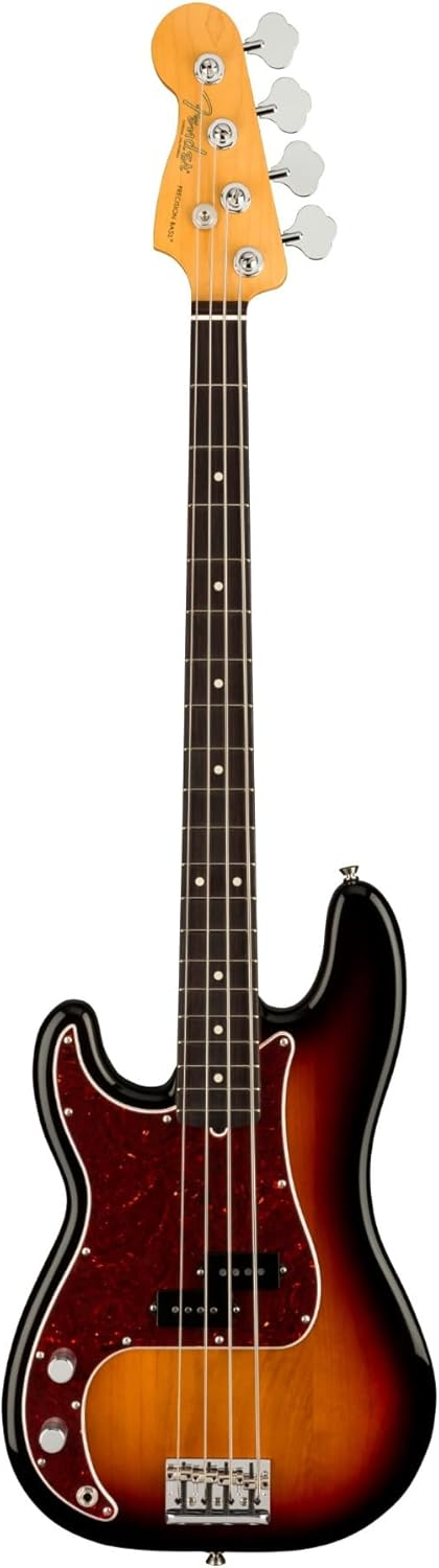 Fender American Professional II Precision Bass, 3-Color Sunburst, Left-Handed, Rosewood Fingerboard