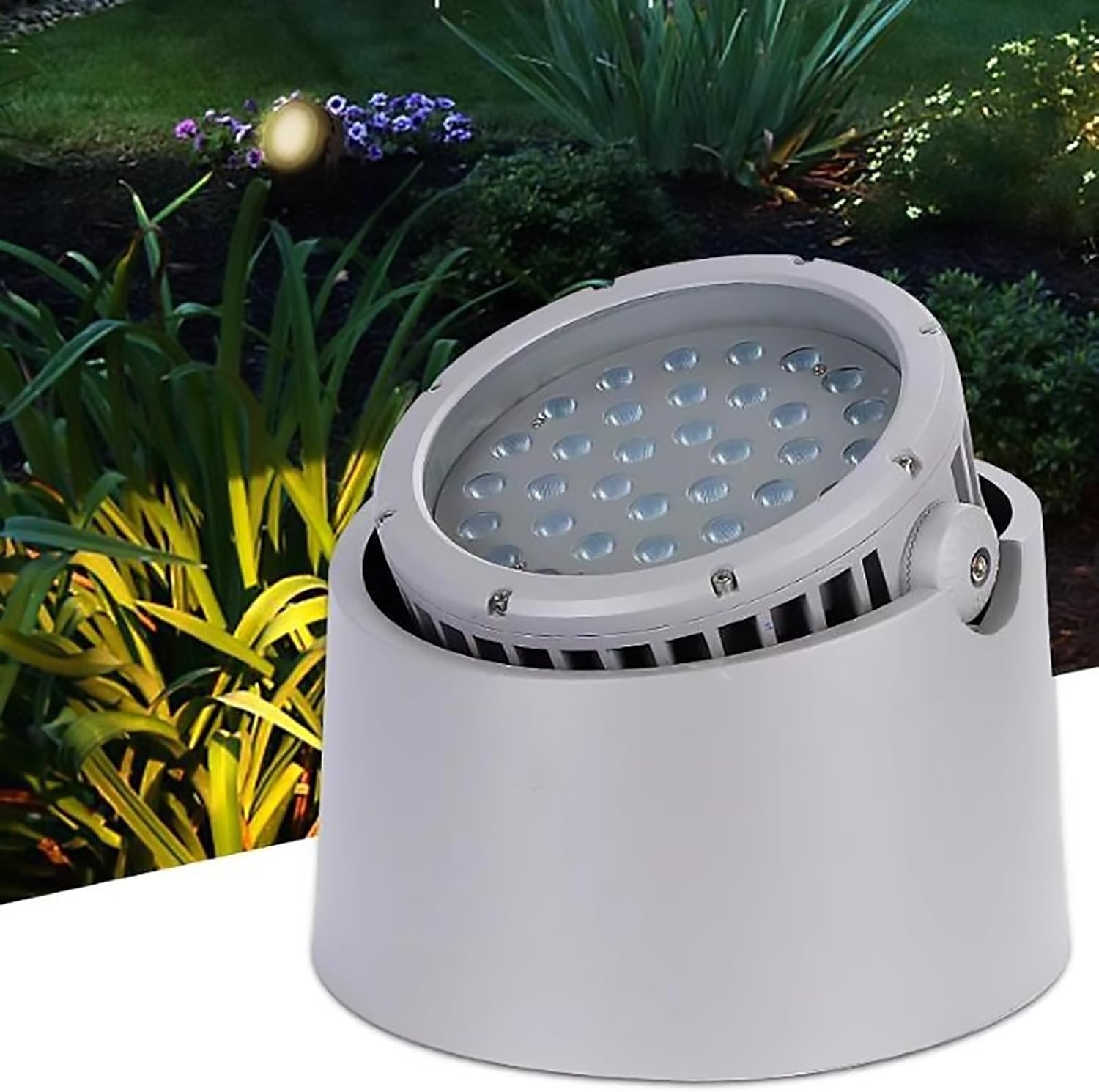 LED Landscape Lights - Outdoor Spotlight, AC 220V Adjustable Bracket Ground Light, IP67 Waterproof Rotation Spotlight, Garden Courtyard Lighting Decoration, Floor Lamp, Easy Installation