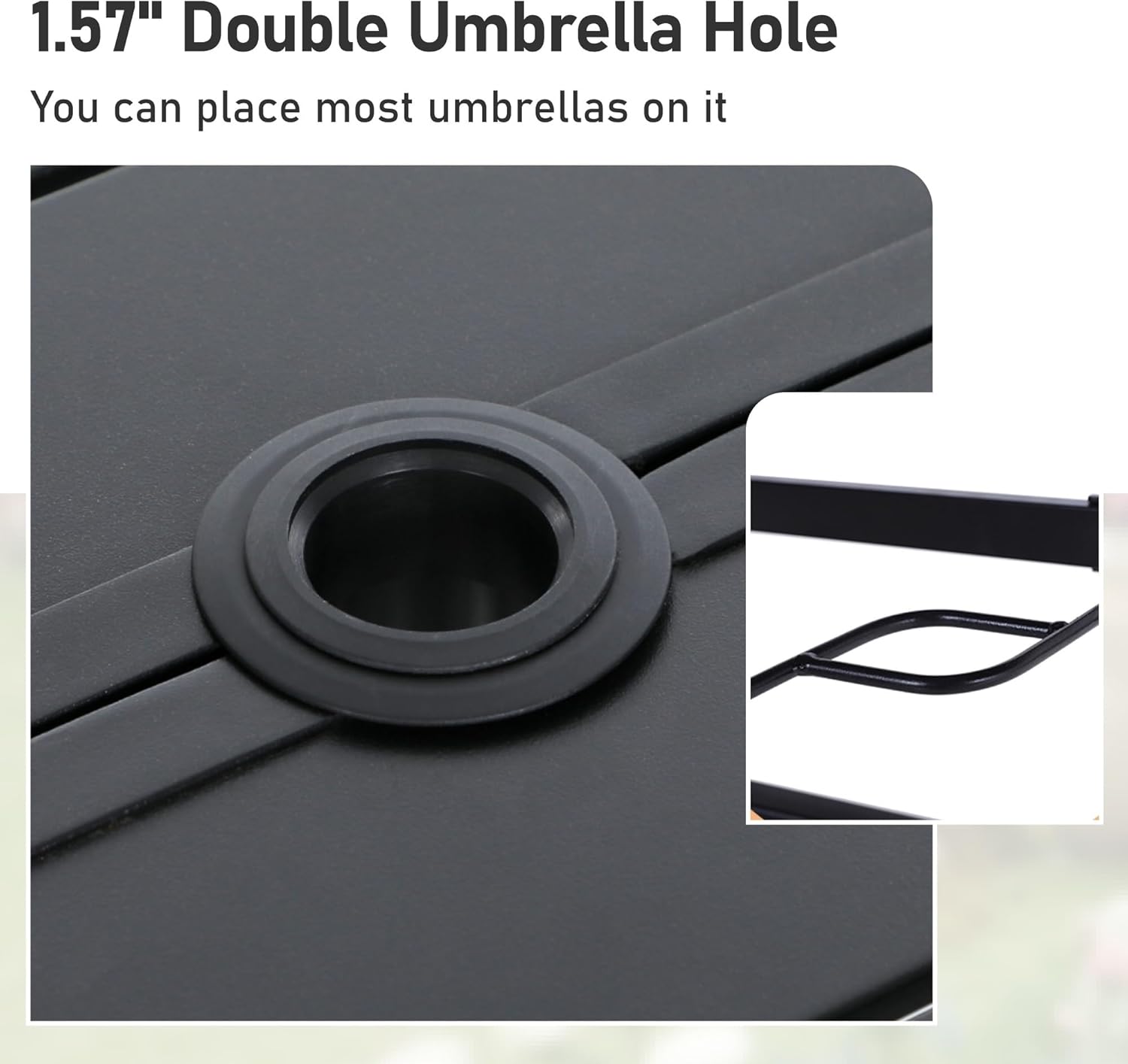 Outdoor Patio Square Dining Table, 37